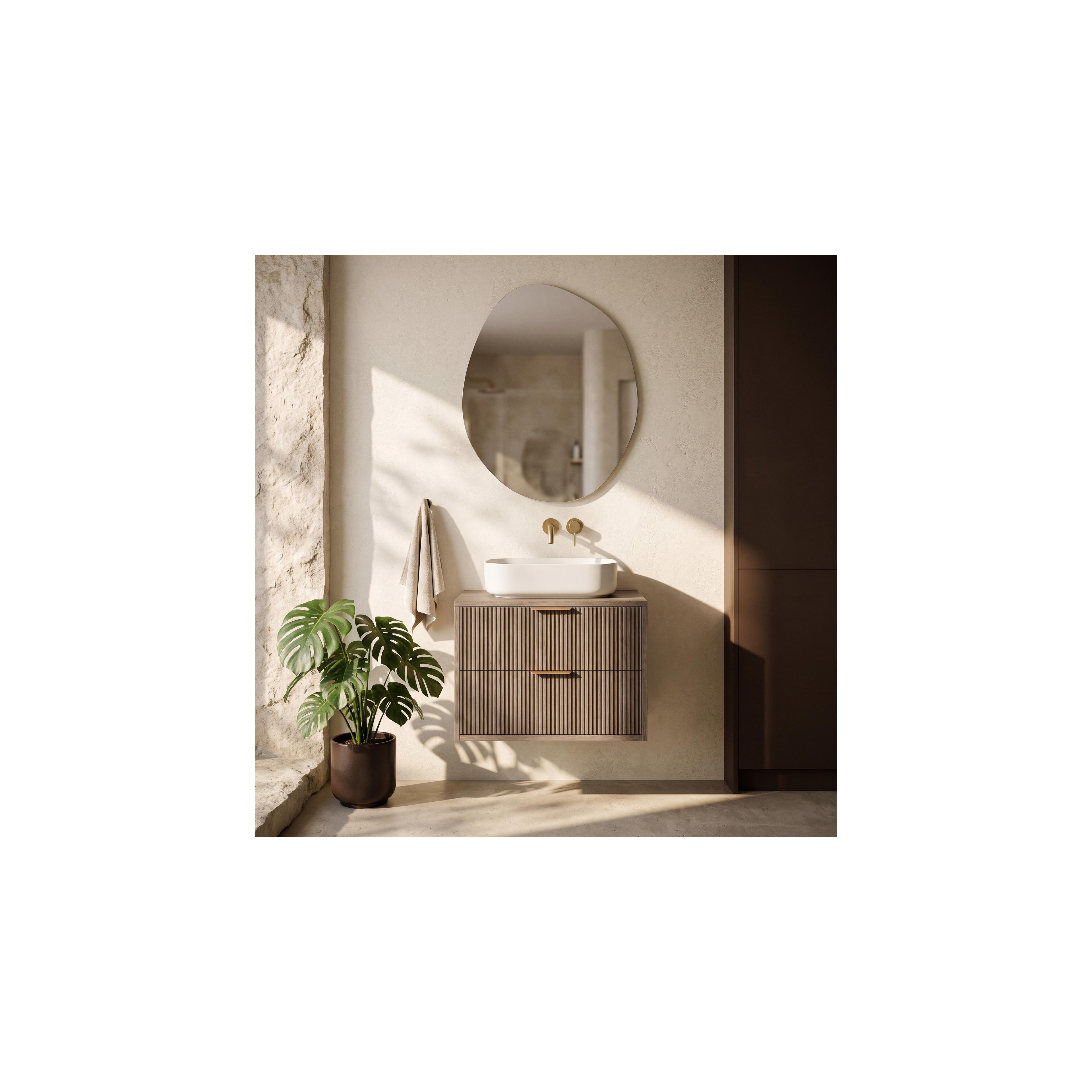 Waschtischunterschrank Rea Mono 60cm Grey Oak