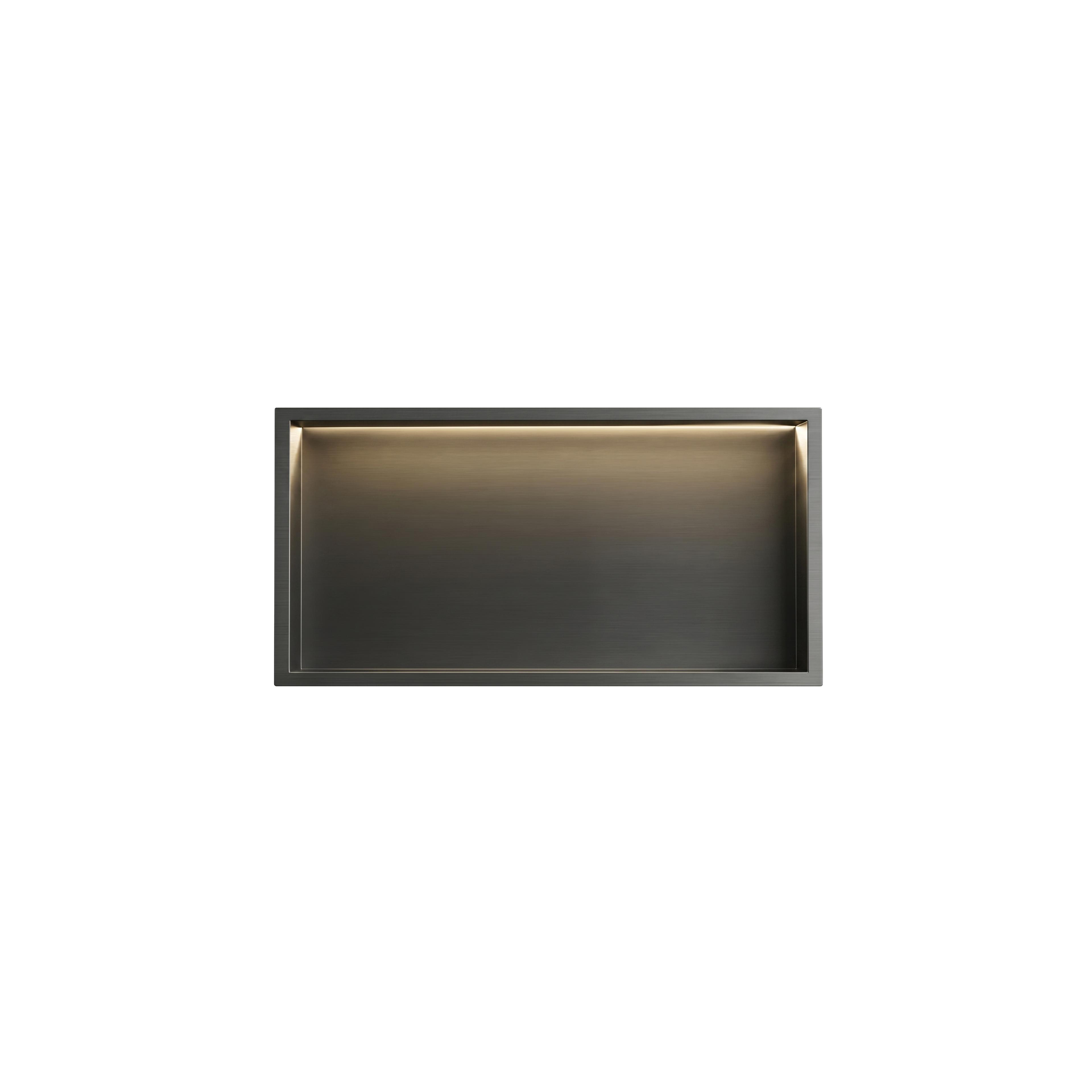 WANDEINBAU-BADEZIMMERREGAL LED 30x60 Titan