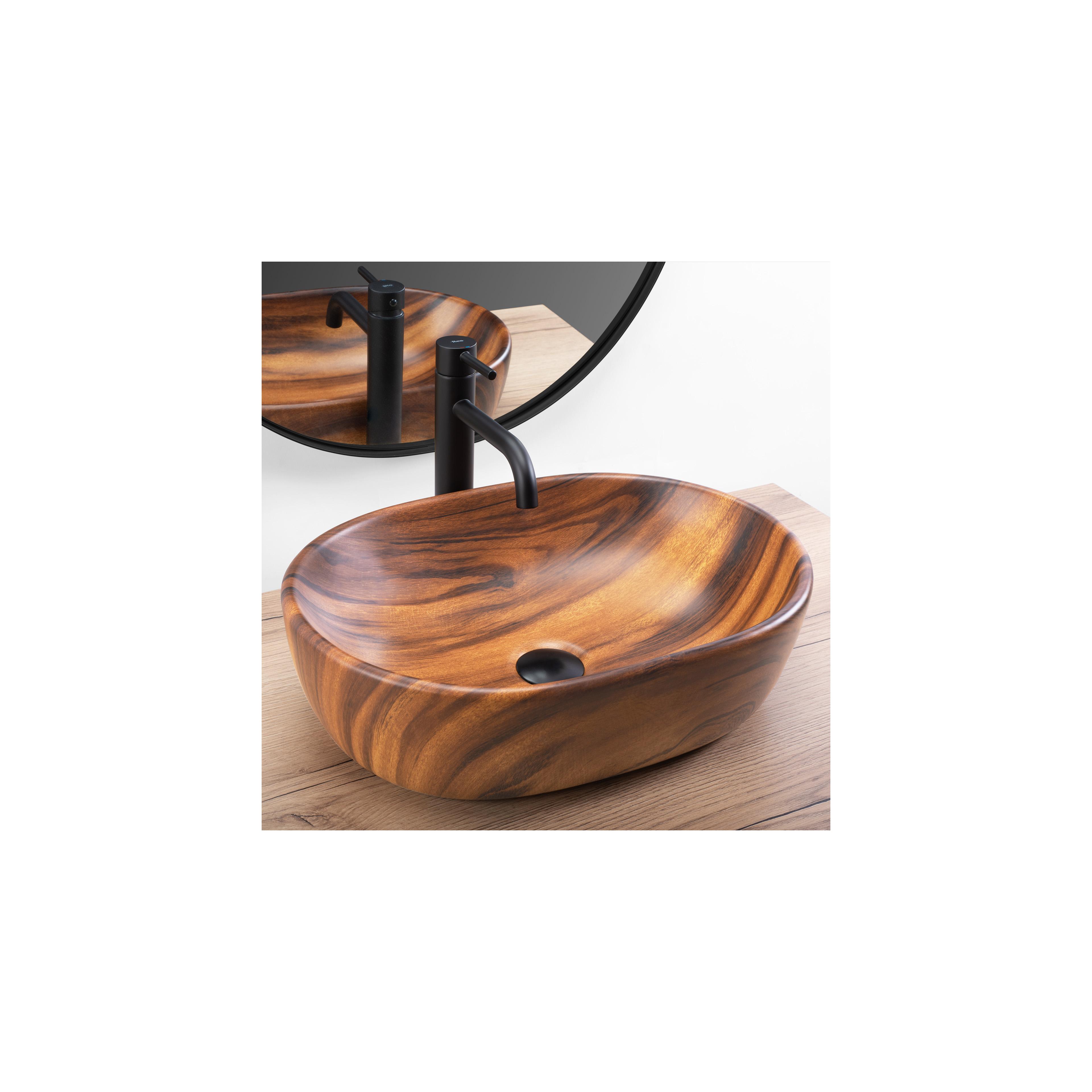 Countertop washbasin Rea AMELIA WOOD MATT