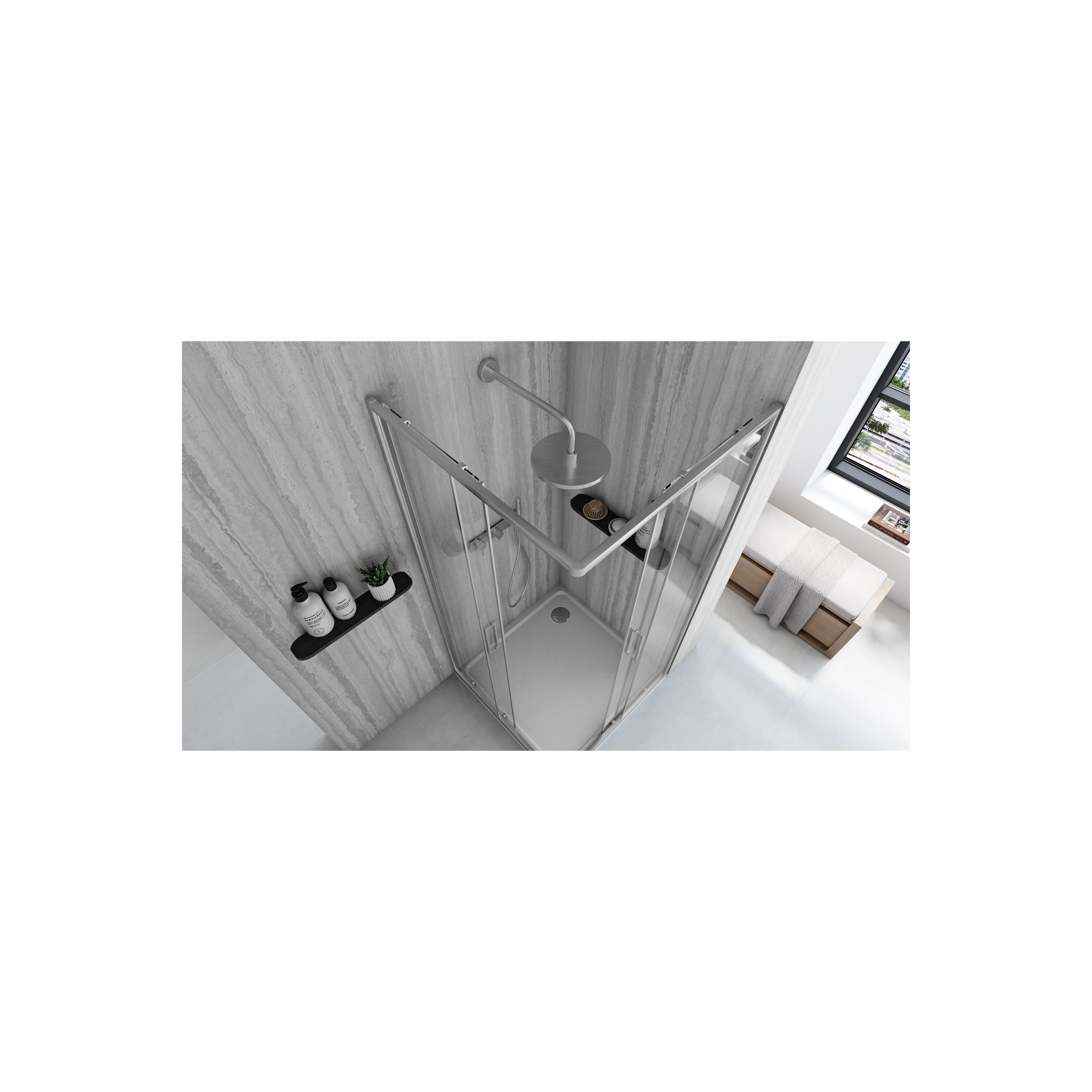 Duschkabine Rea City  90x90 Nickel Brush