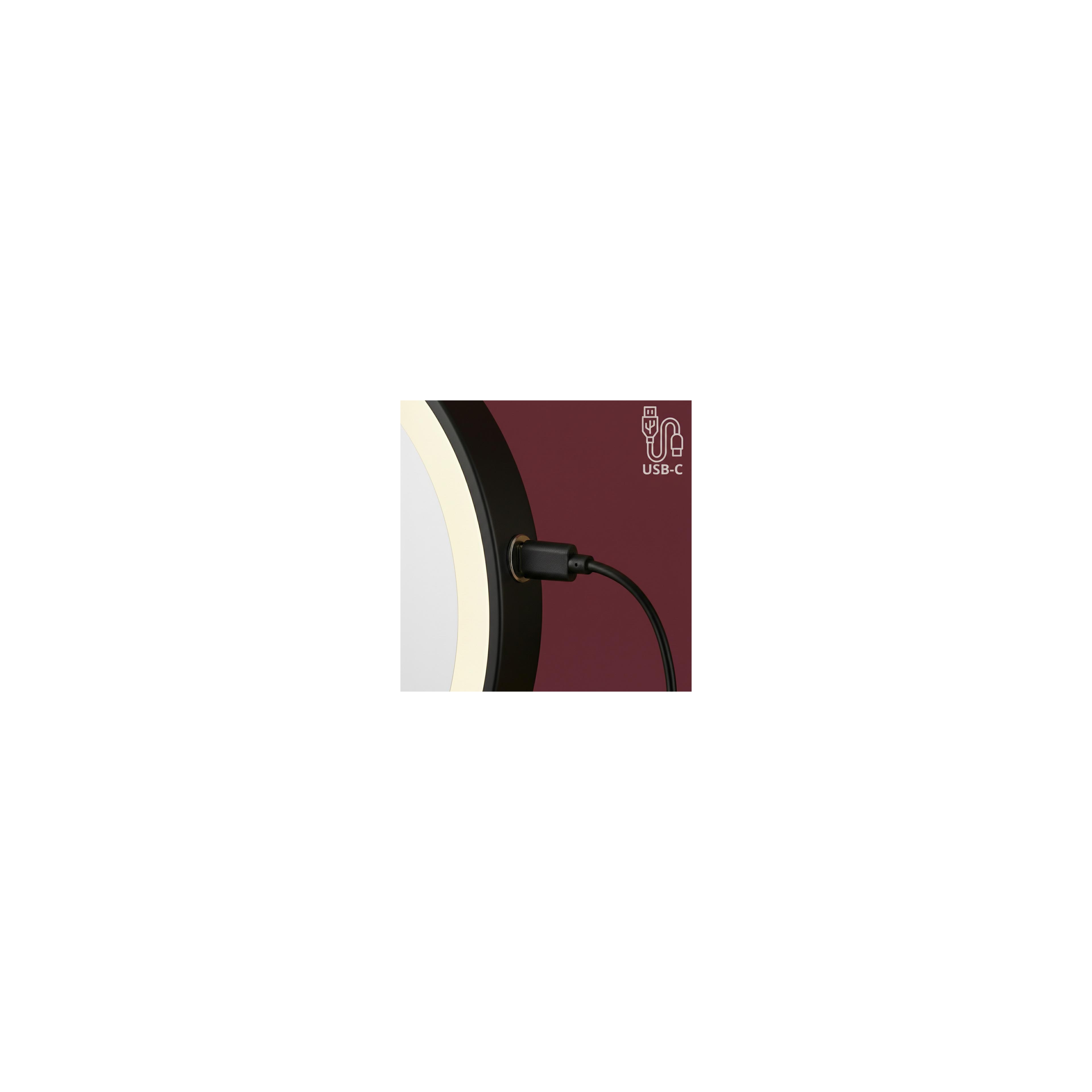 Mirror LED Glow Black