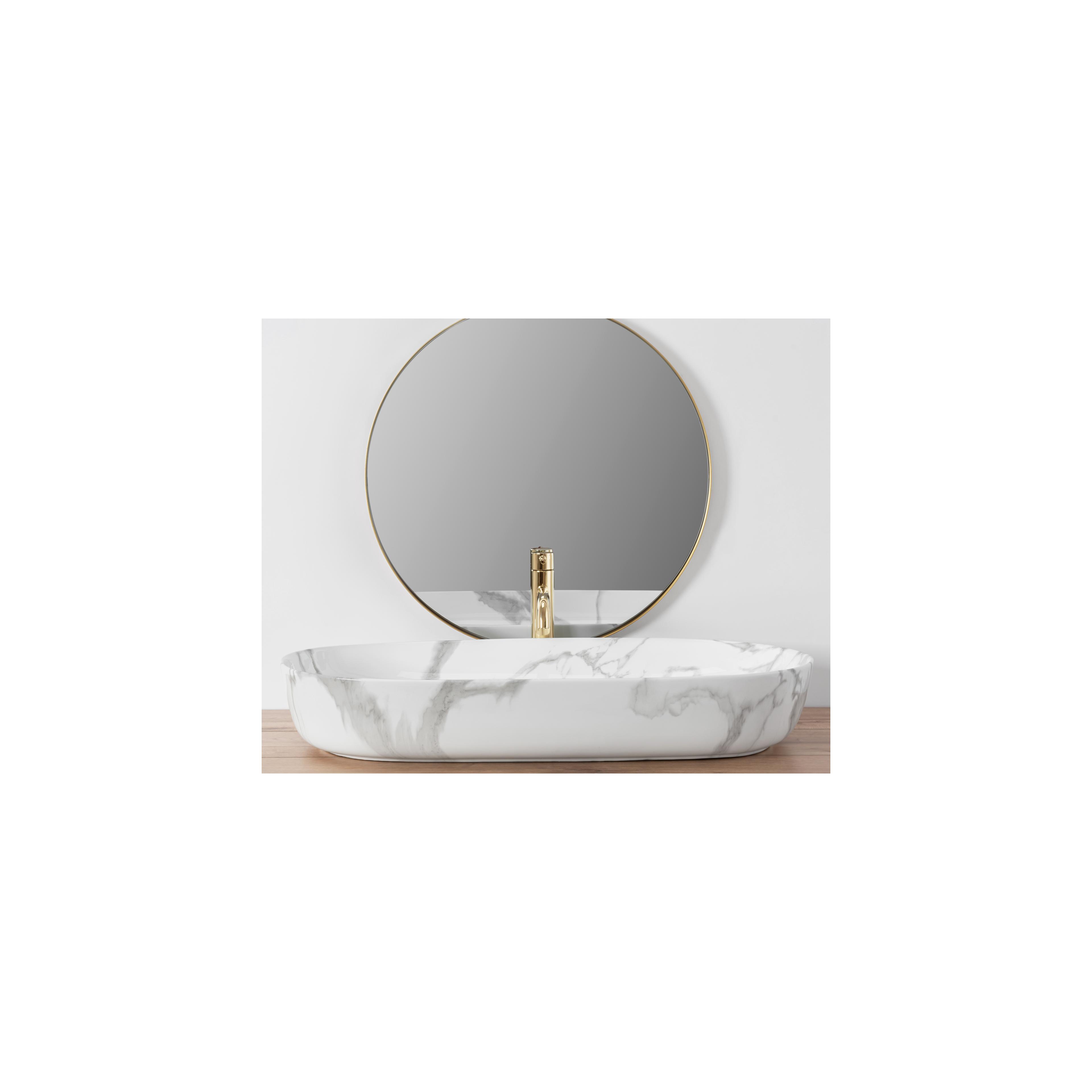 Aufsatzwaschbecken REA CLEO 81 Shiny Marmo
