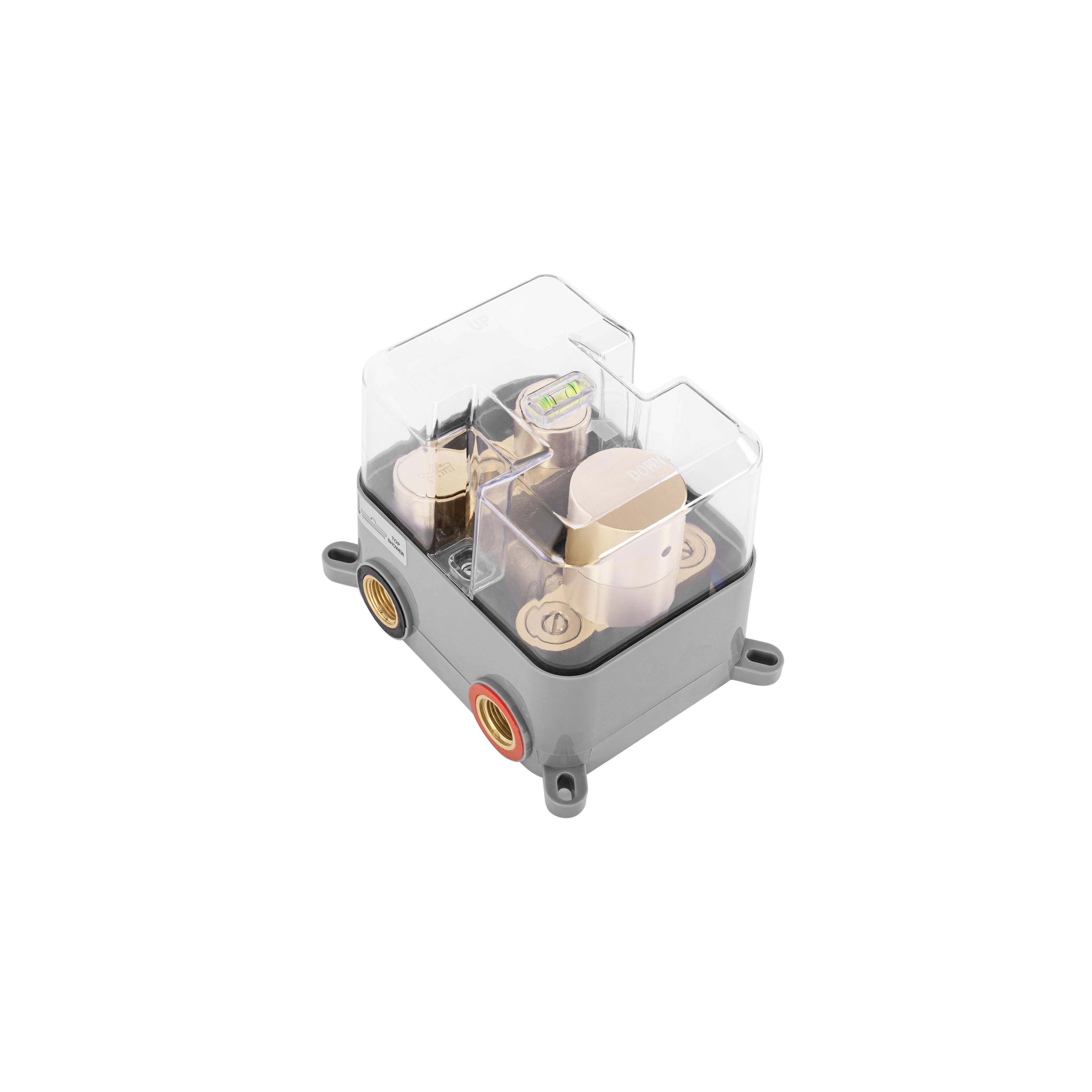Inbouw regendoucheset Rea Lungo Gold met thermostaat + BOX