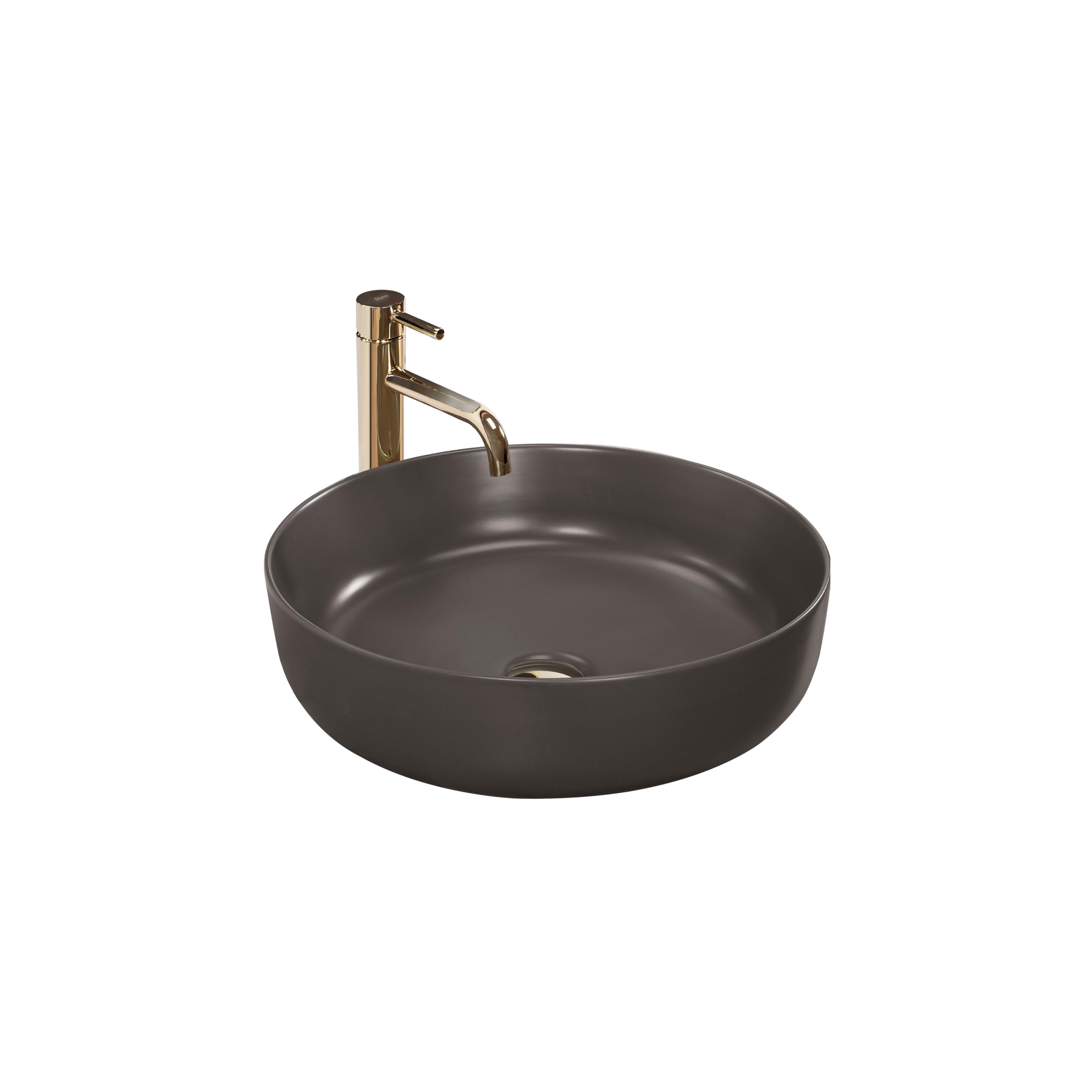 Aufsatzwaschbecken Rea Elma warm grey mat