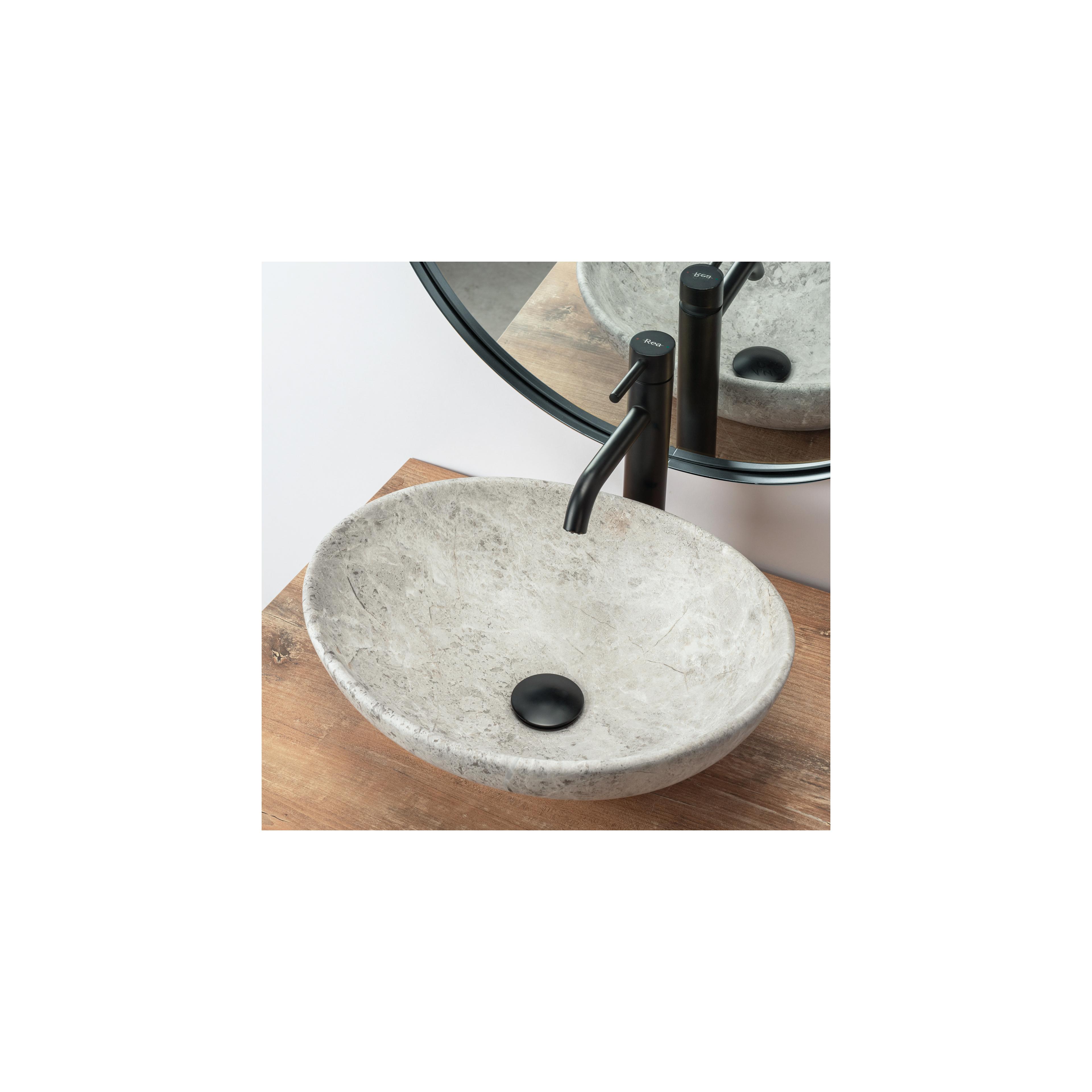 Countertop washbasin REA Sofia Light Stone