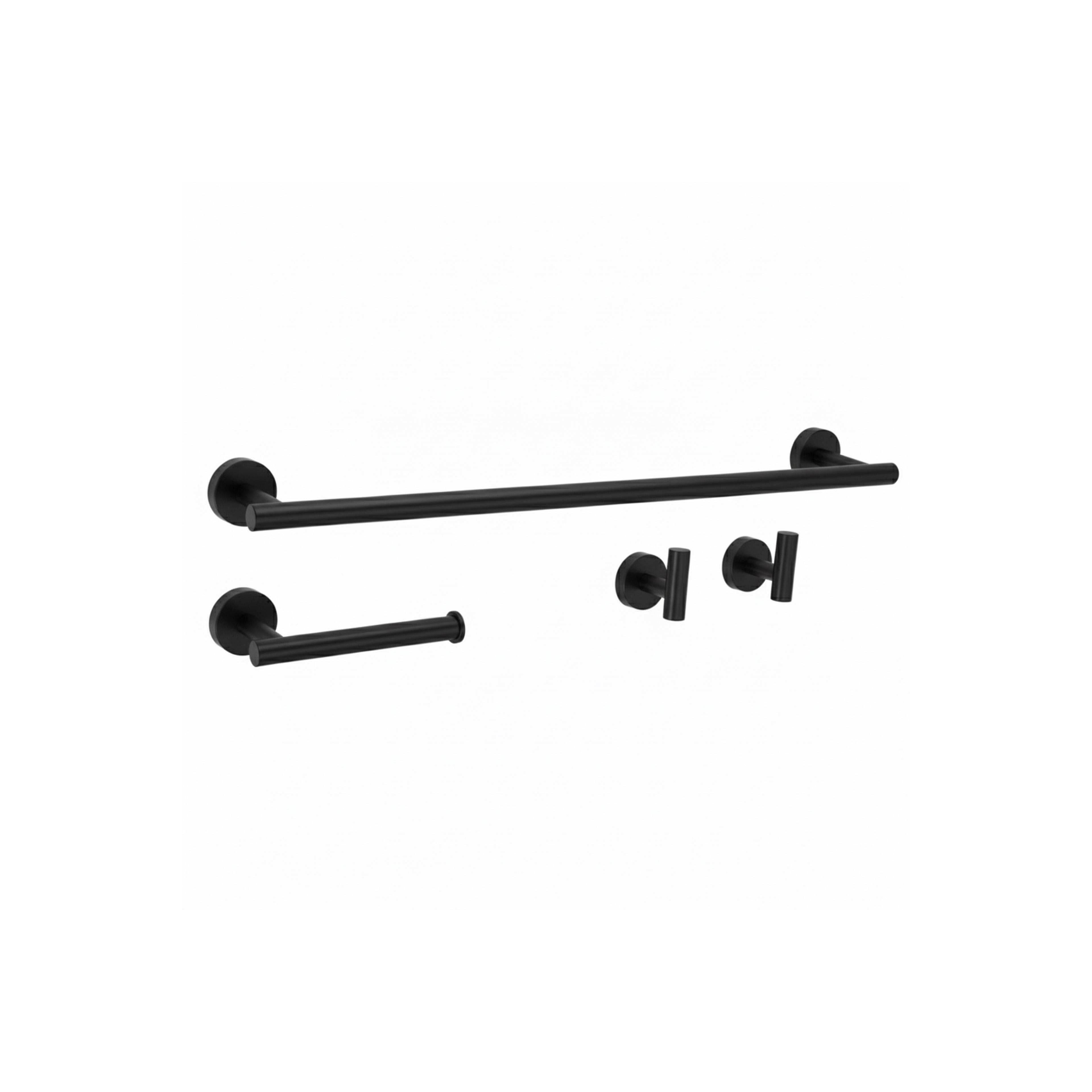 Badezimmer-Accessoire-Set Ari Black 4-teilig
