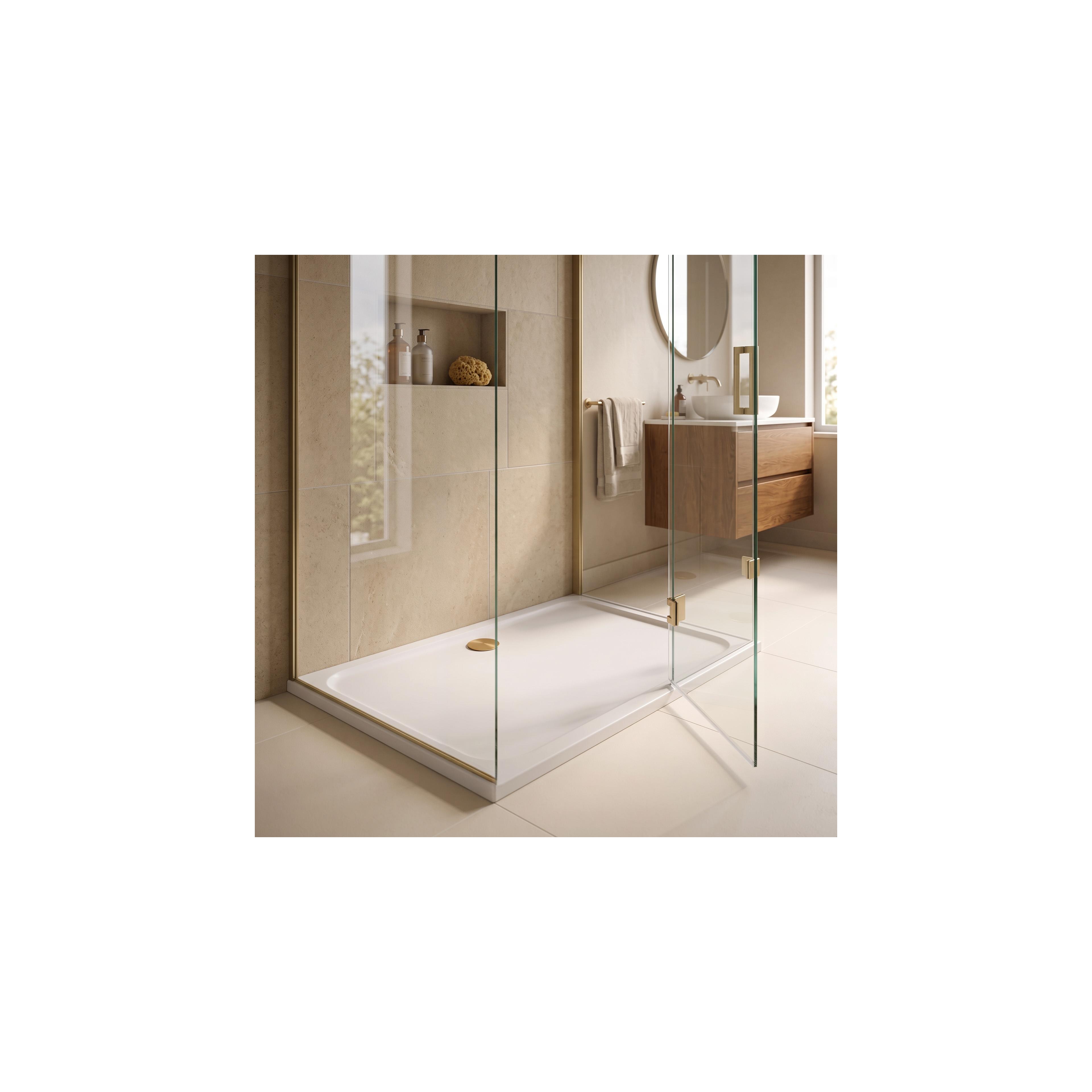 Akrylbrost dusch Rea Belmond vit 90x120 Brush Gold