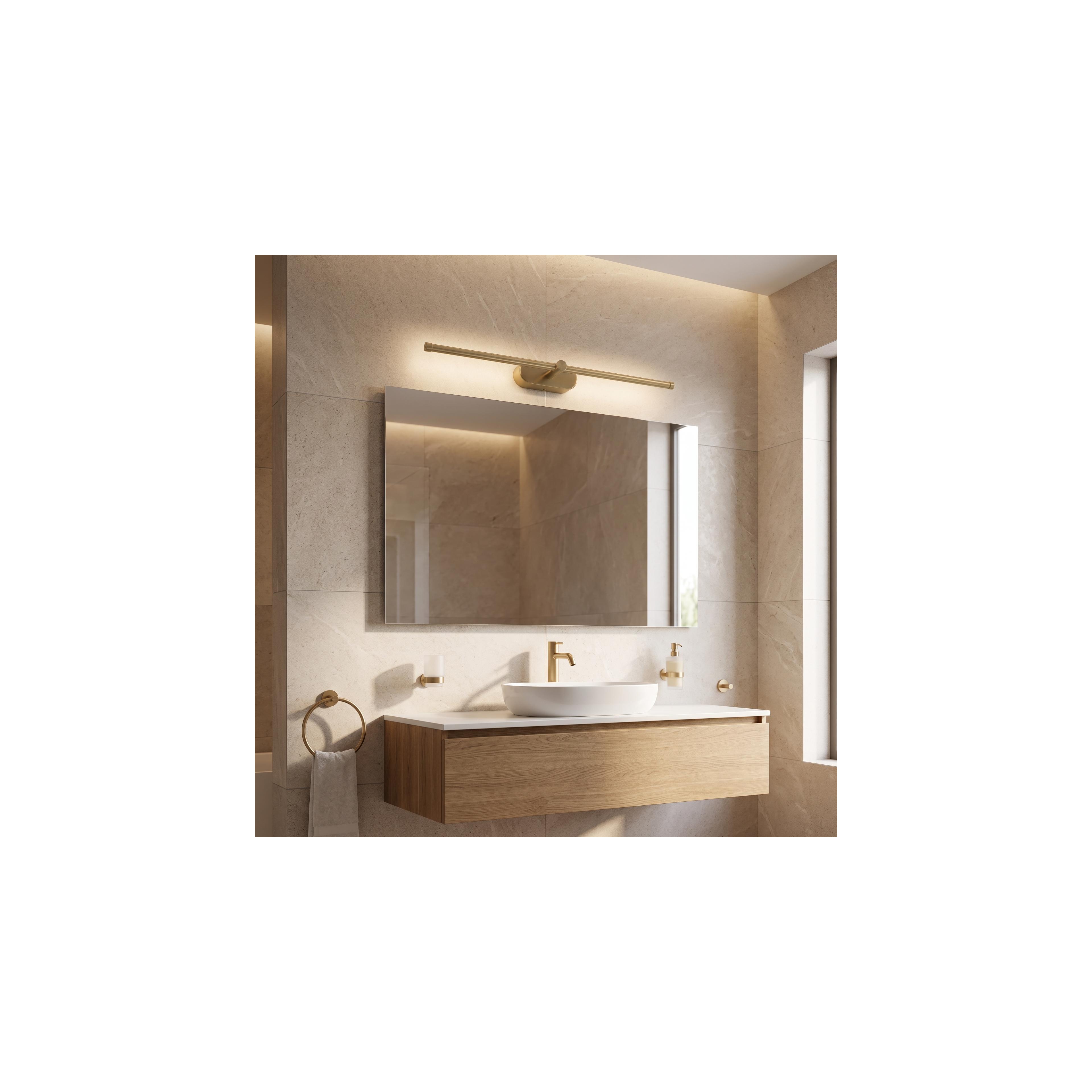 Настінний LED світильник для ванної APP1893-1W 60 cm BRUSH GOLD