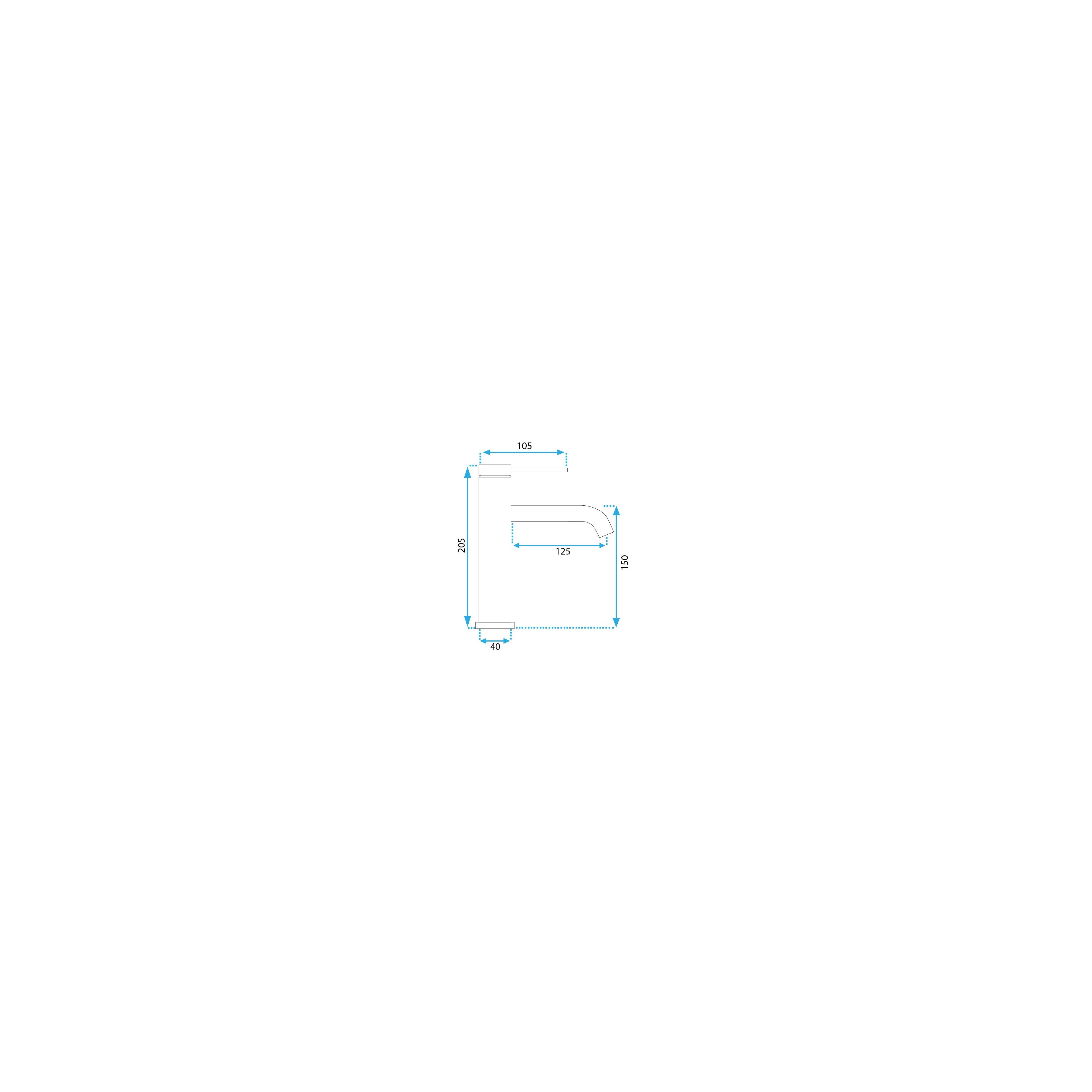 Waschbeckenarmatur Rea CLIF Titanium