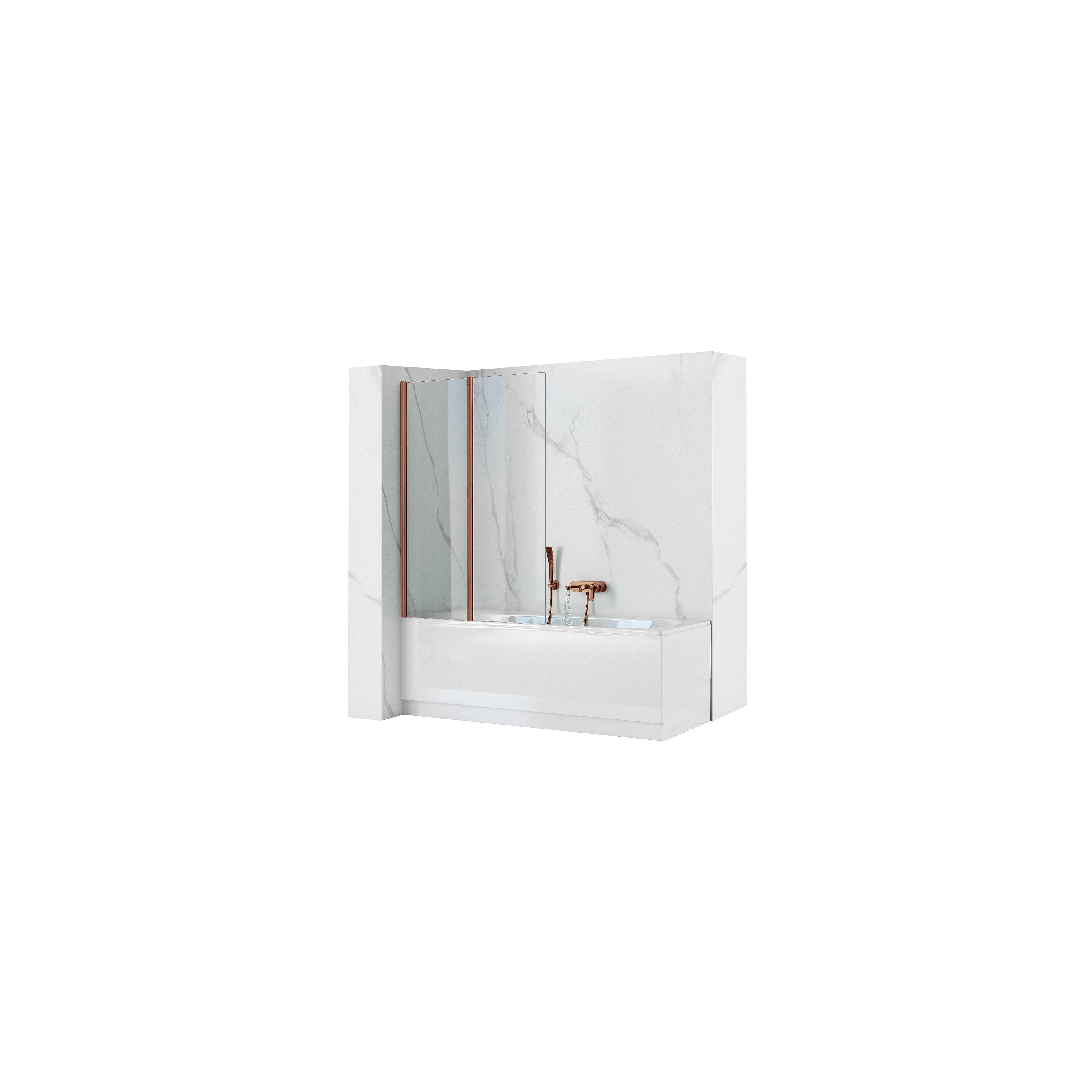 Badewanneaufsatz klappbar Rea Agat-2 80 Brush Copper