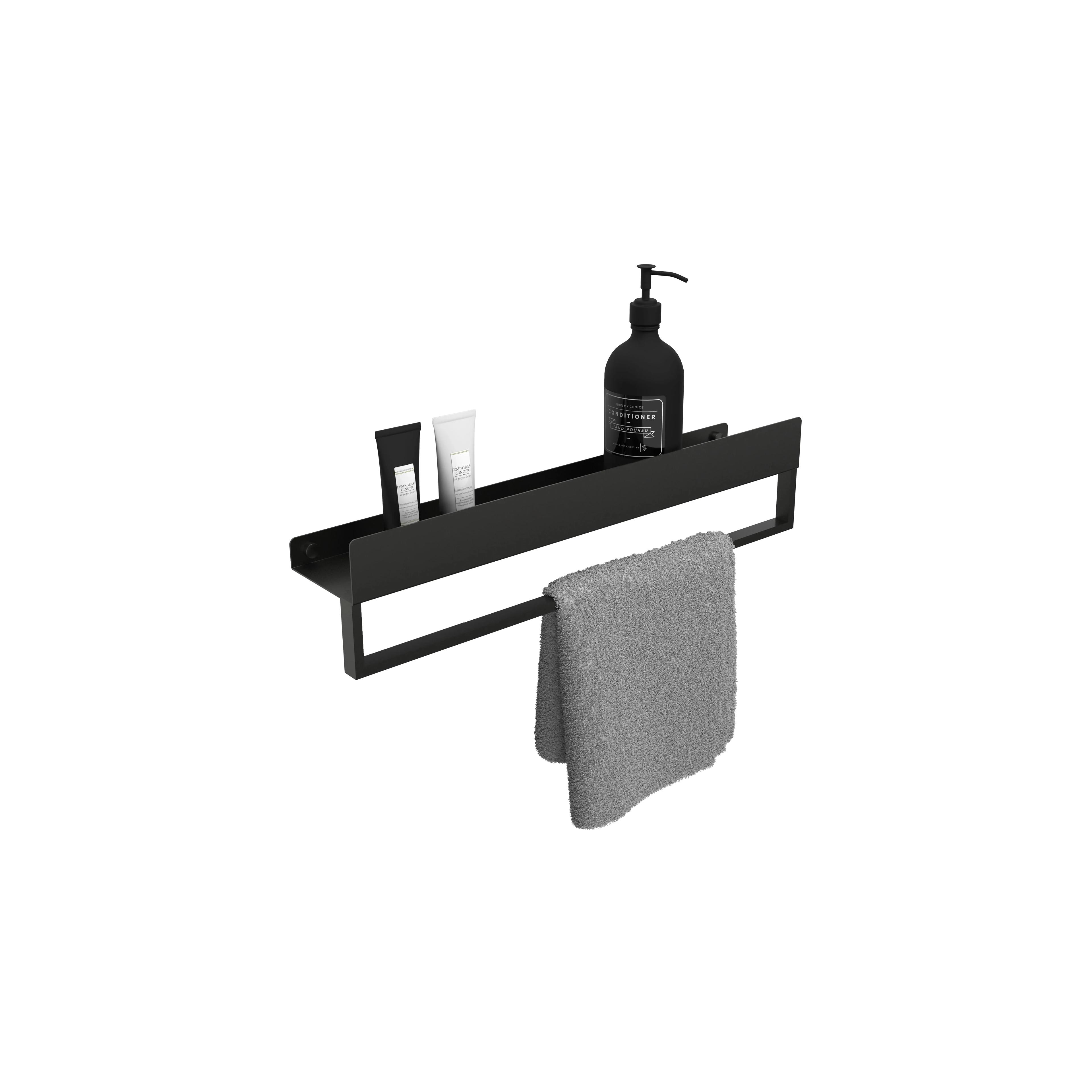 Bathroom shelf SF01 60cm black matt