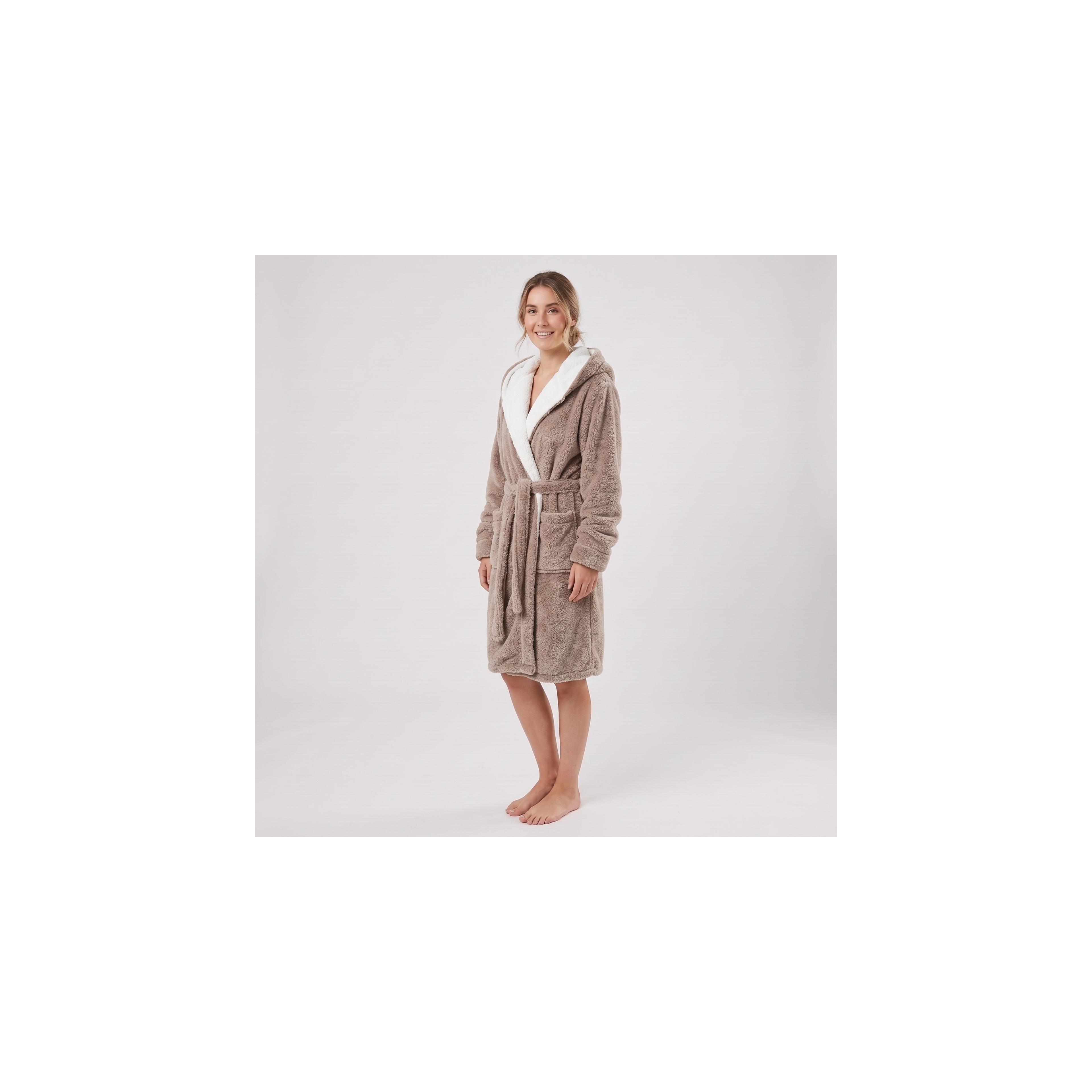 Frauen Bademantel Jordan Beige / ecrü M