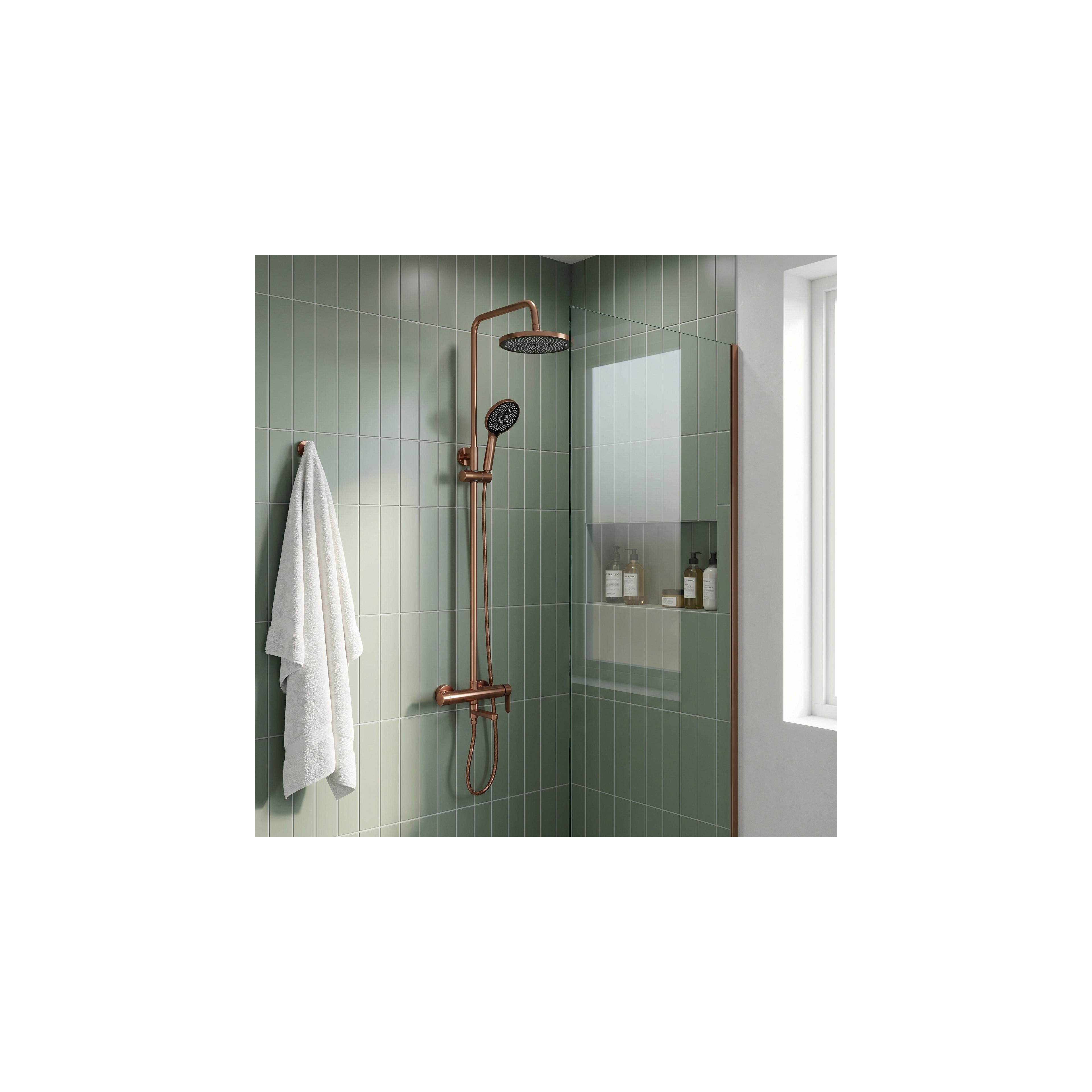 Thermostat Duschset Arcos brush copper