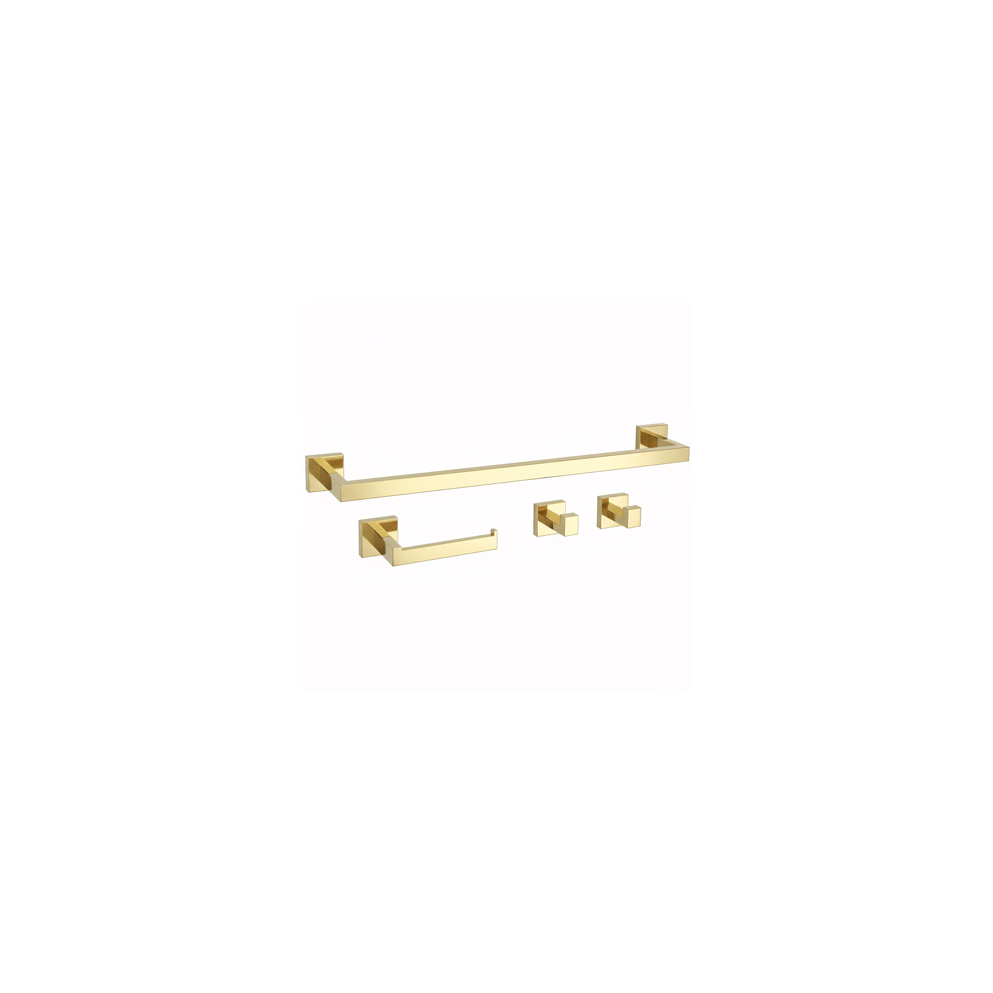 Badezimmer-Accessoire-Set Rio Gold 4-teilig