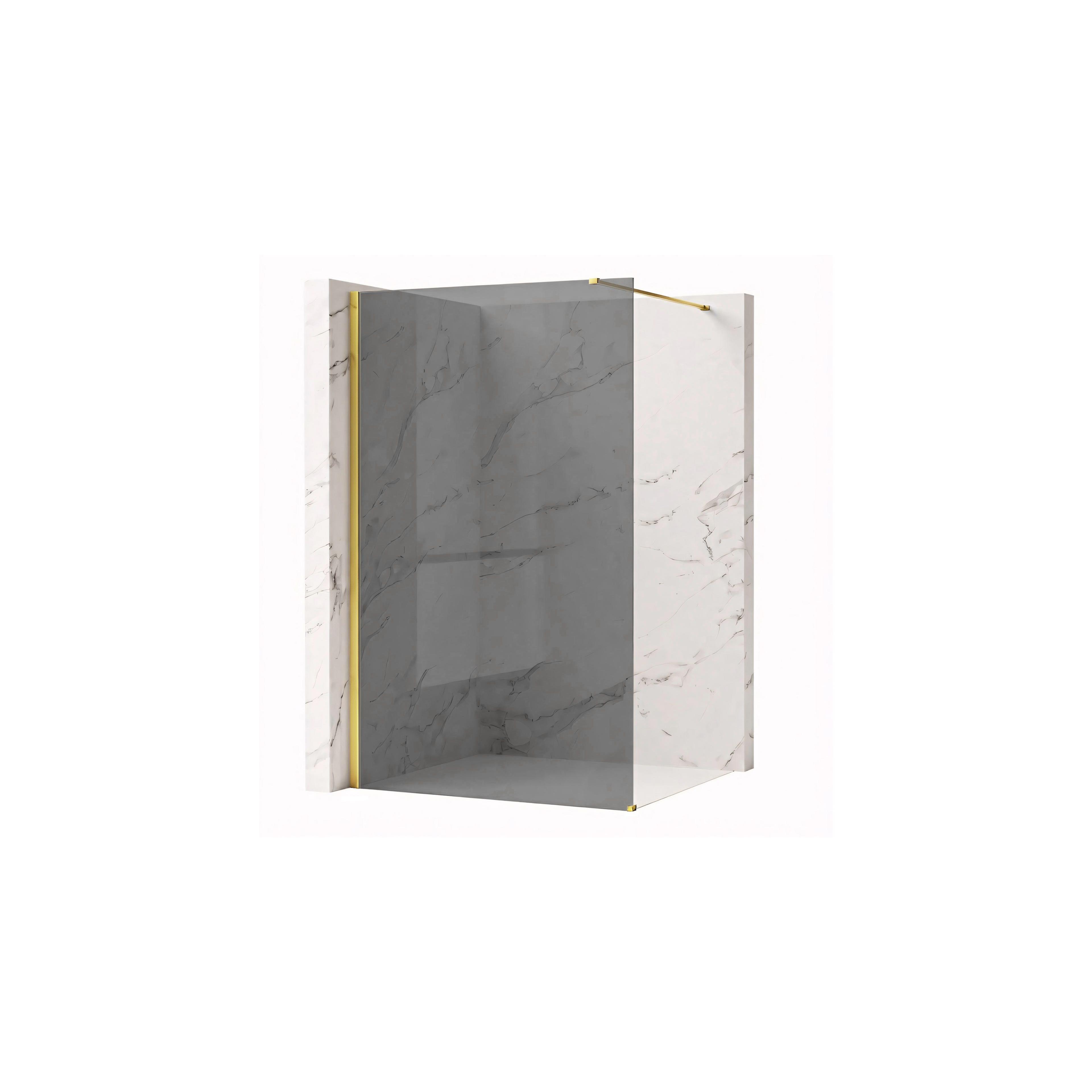 Duschwand Rea Flexi Grey / Gold 100