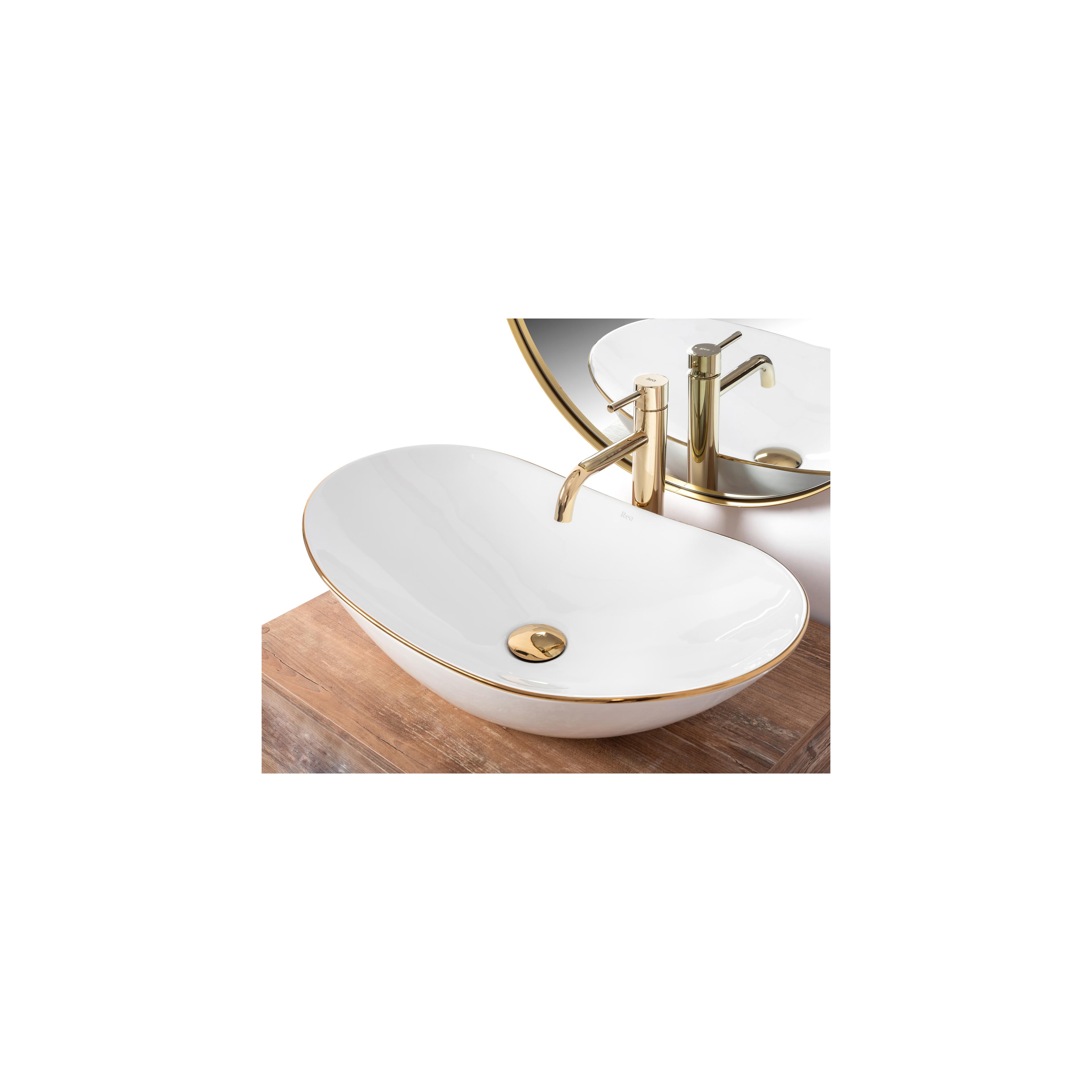 Aufsatzwaschbecken Rea Royal Gold Edge