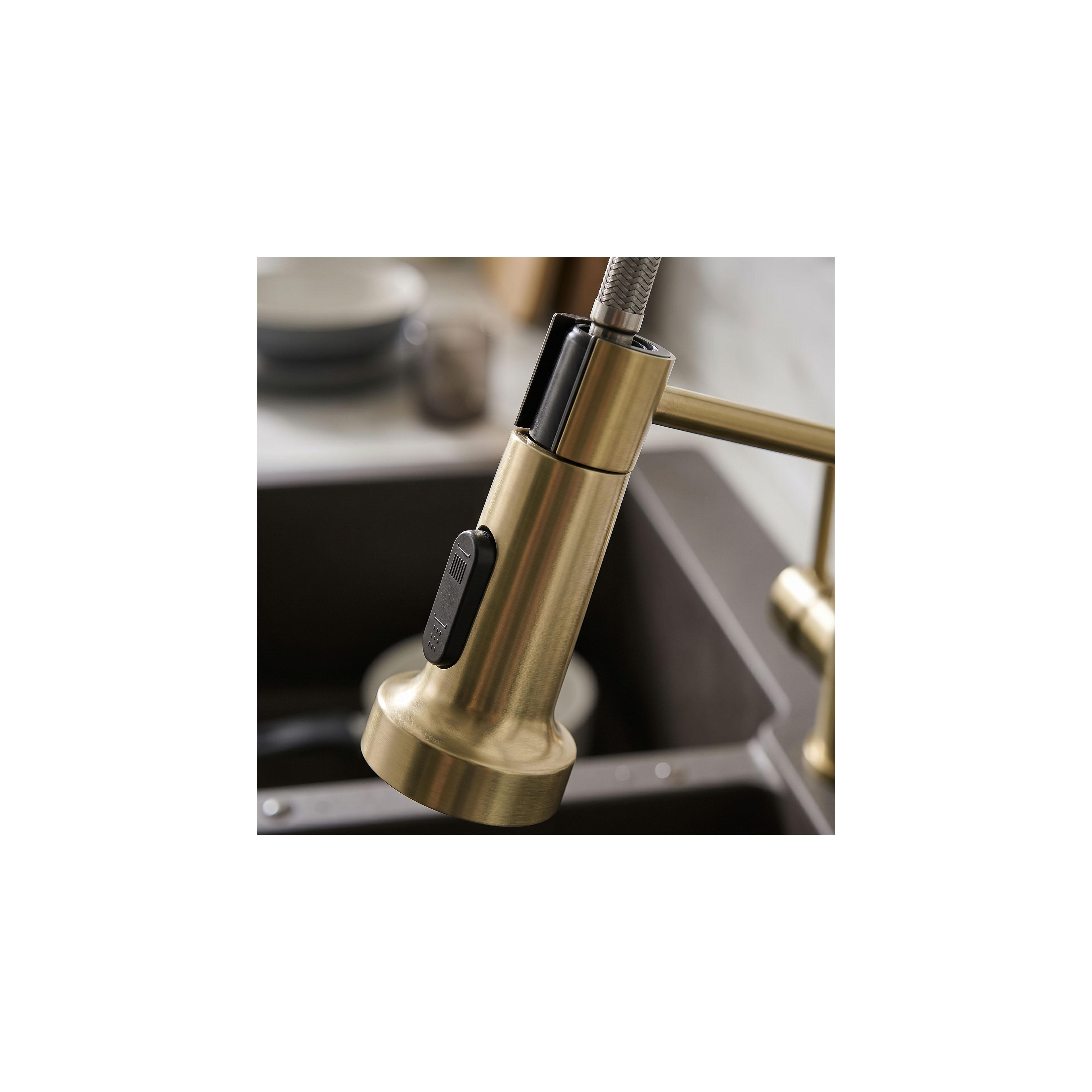 Luftauslass mit Perlator für Küchenarmatur REA Colin Brush Gold