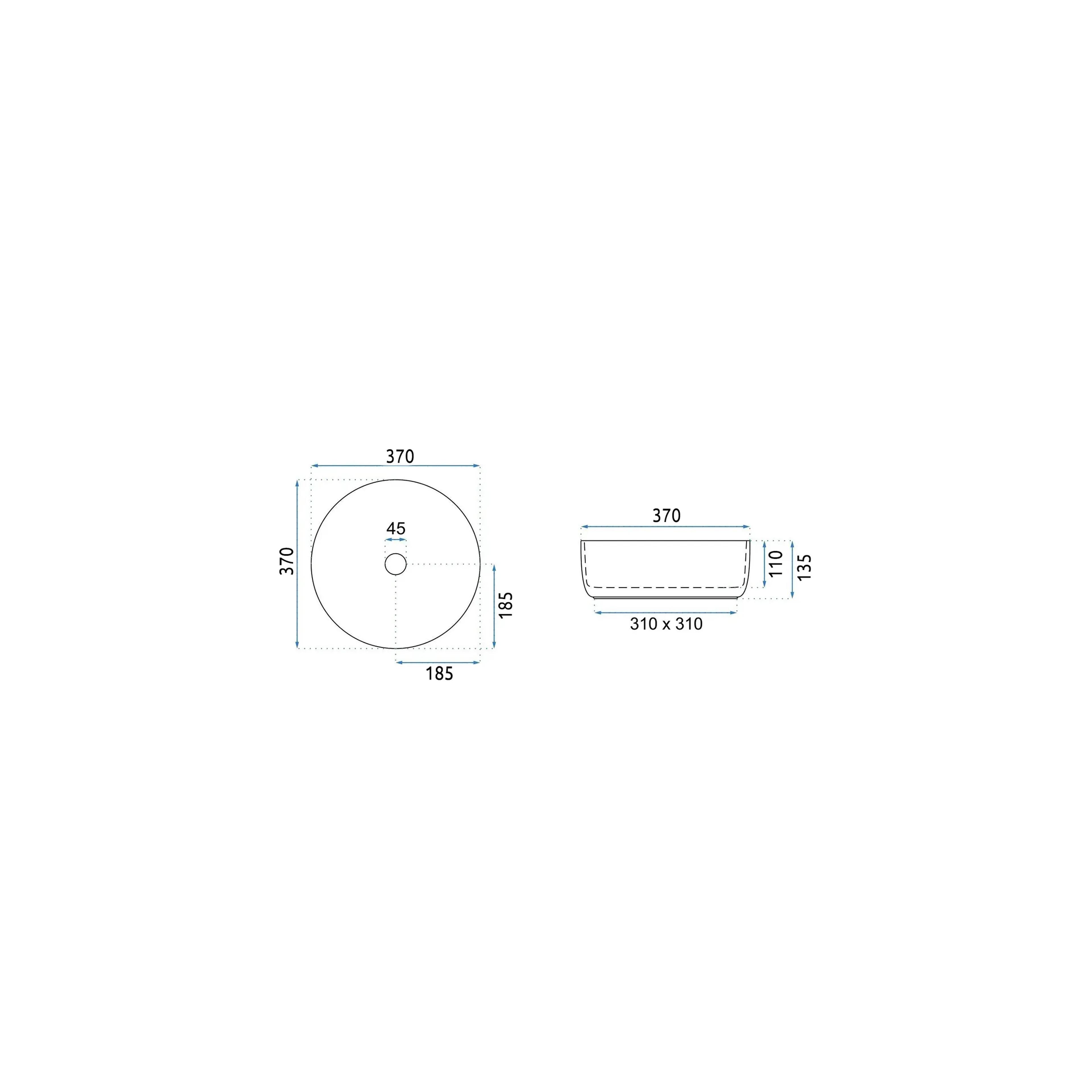 Countertop Basin Rea SAMI GREEN MATT
