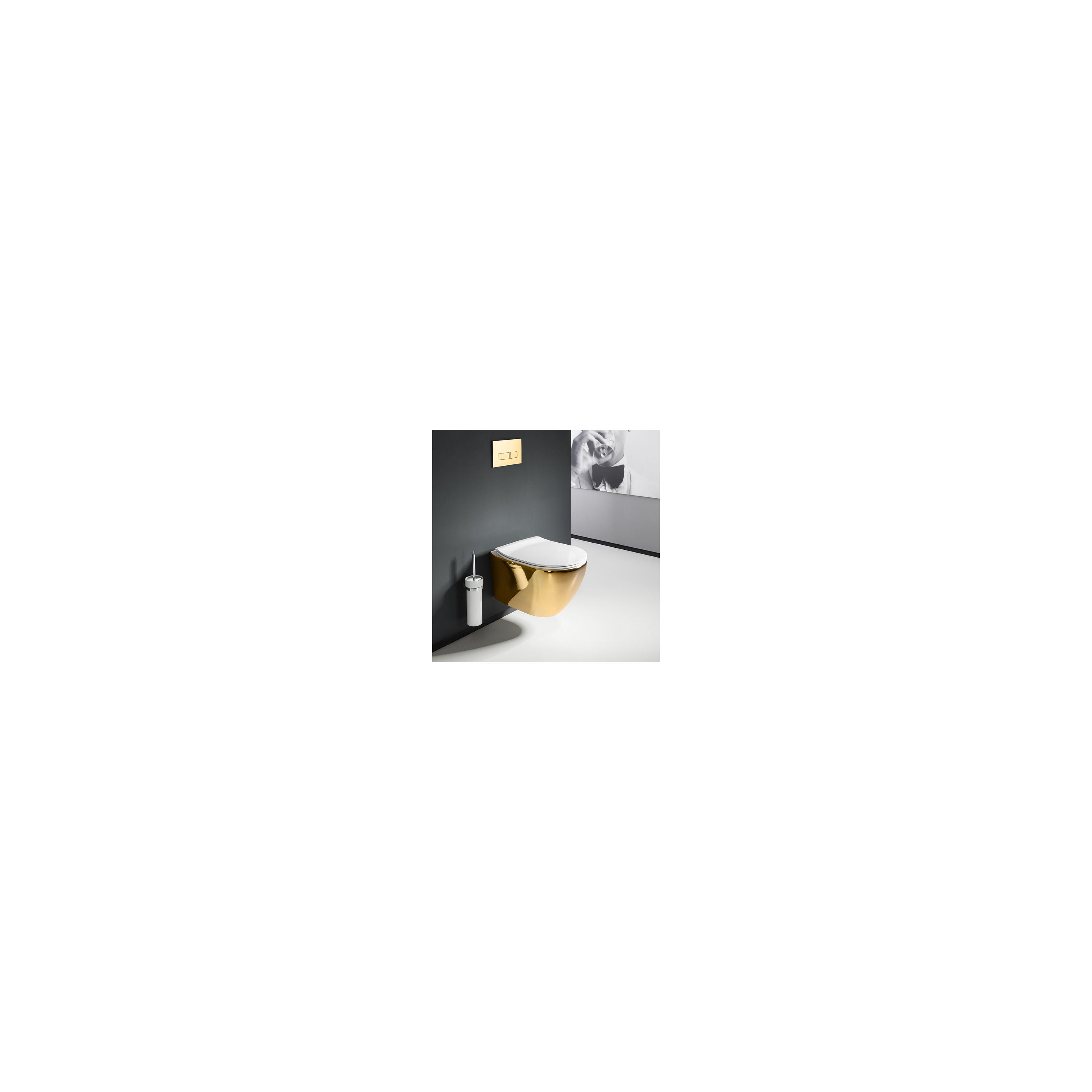 Függesztett WC-csésze rea Carlo Flat Mini Gold/White