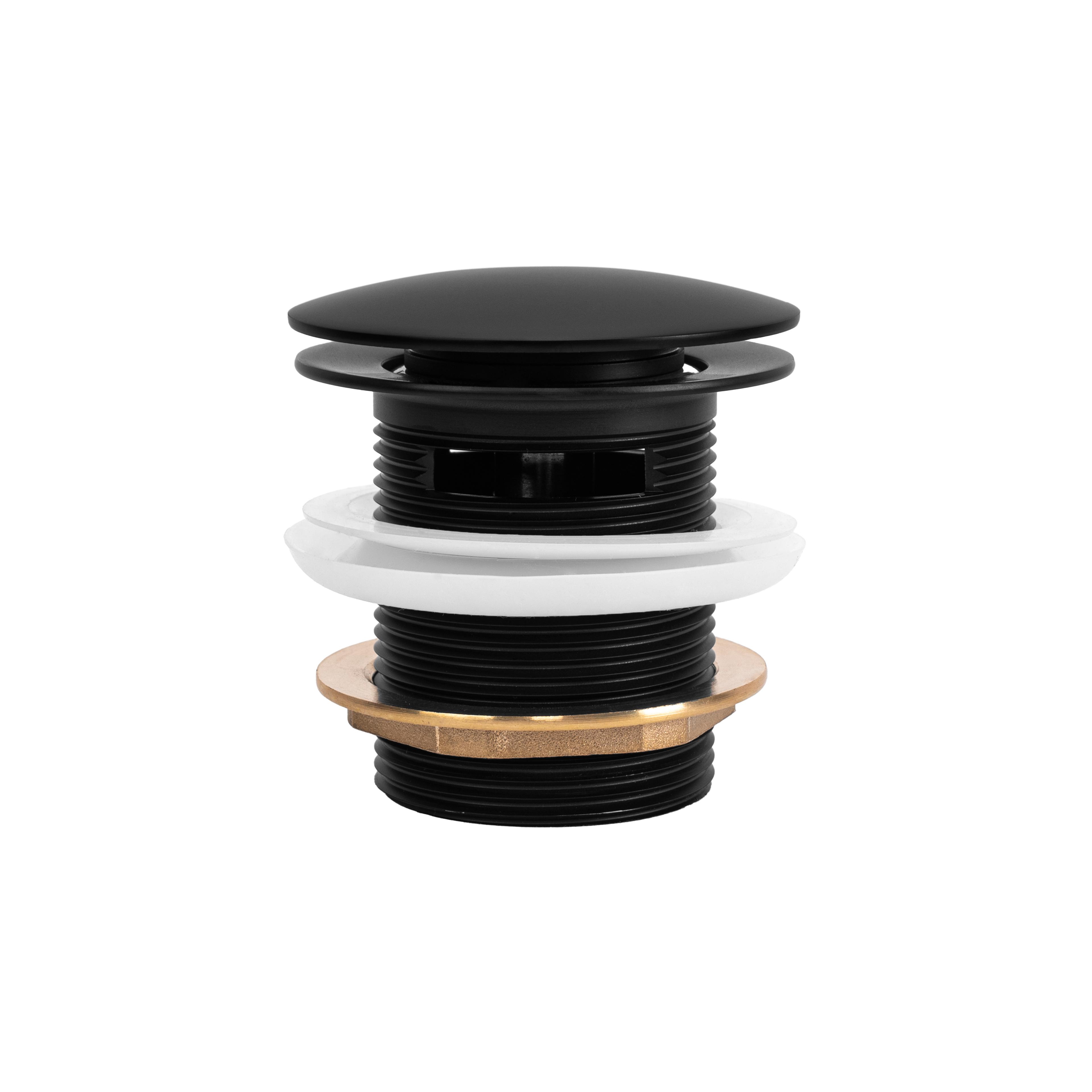 Wanne Stöpsel Klik-Klak Rea Black 6cm