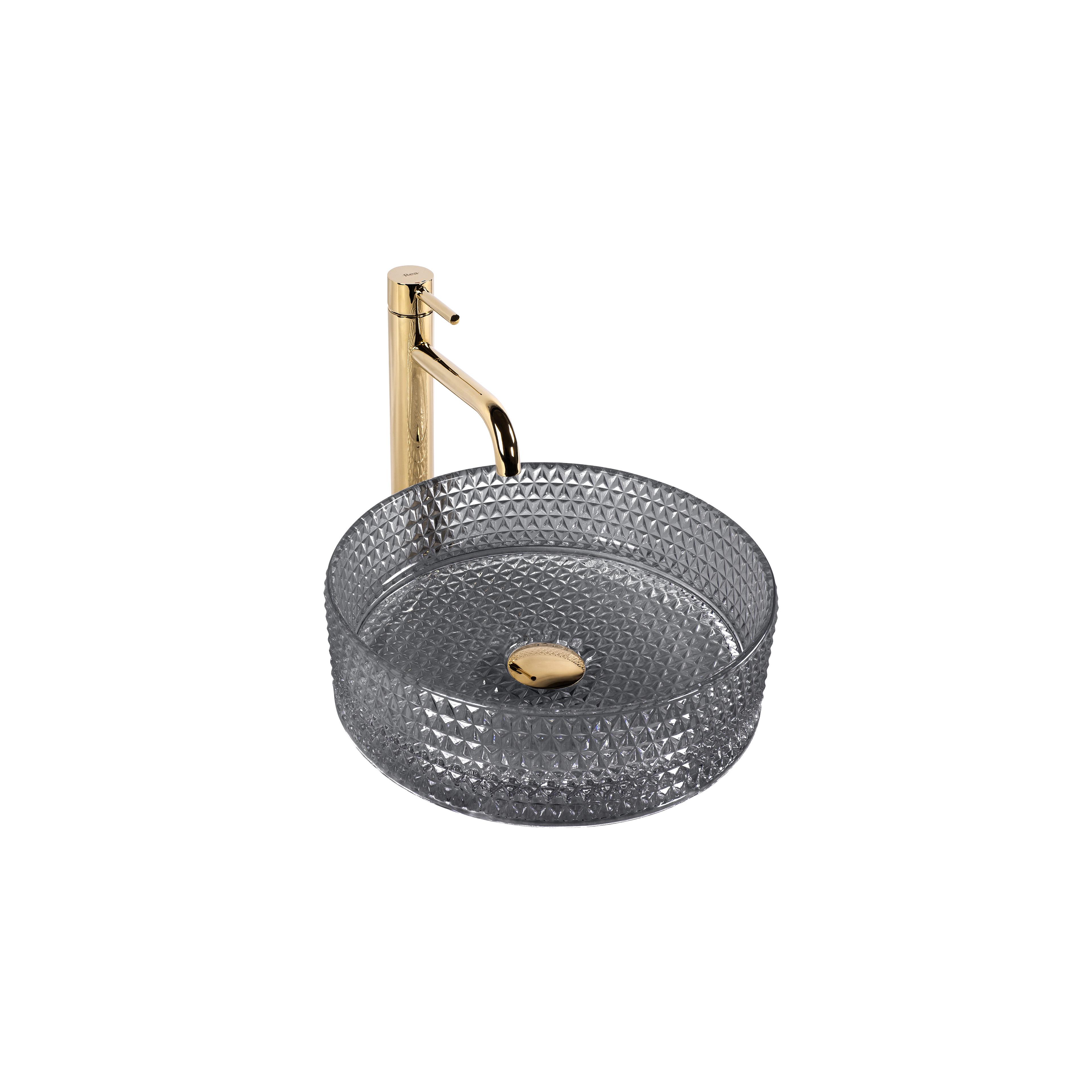 Countertop washbasin Rea Cristal Black 35