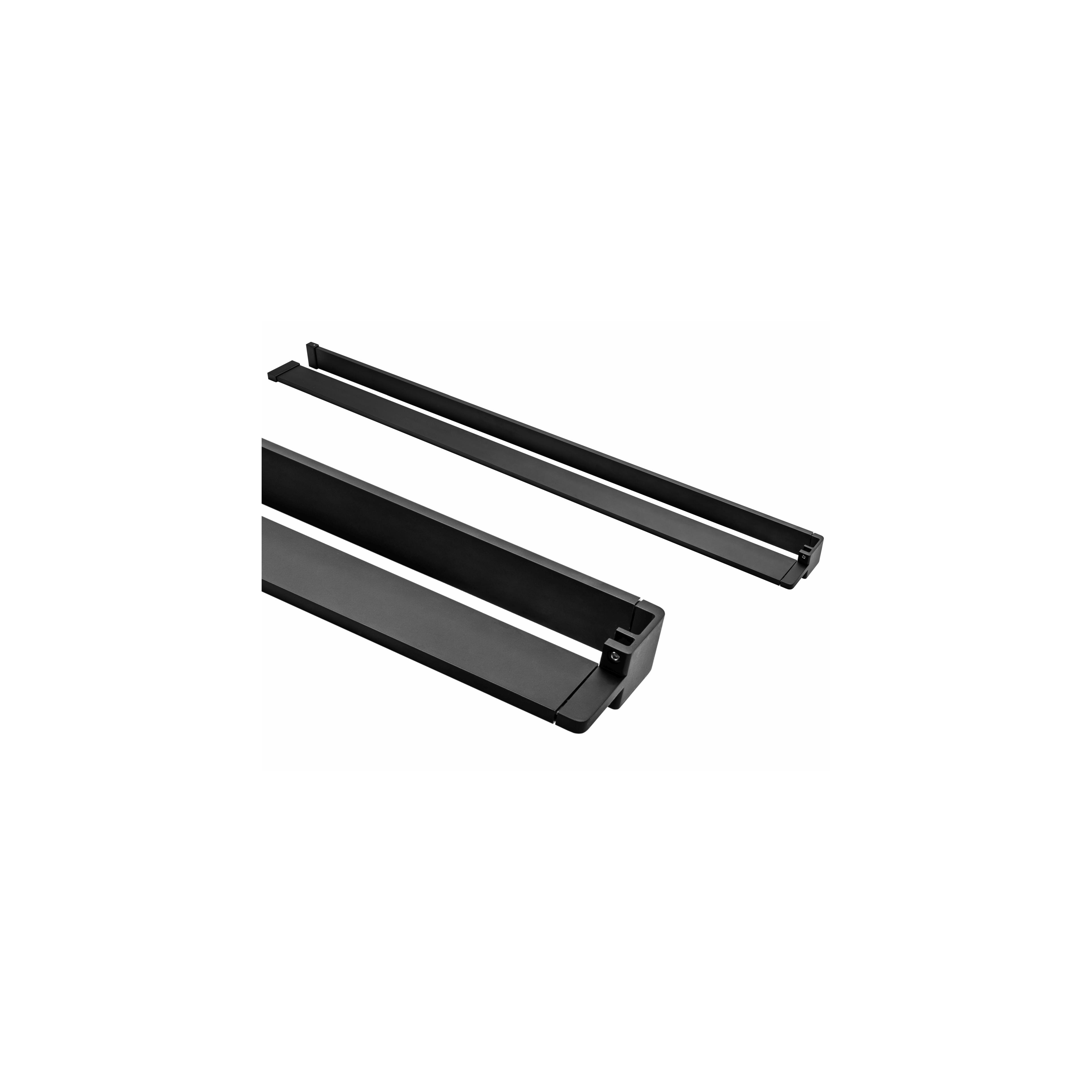 Towel rail shelf EVO BLACK for shower walls