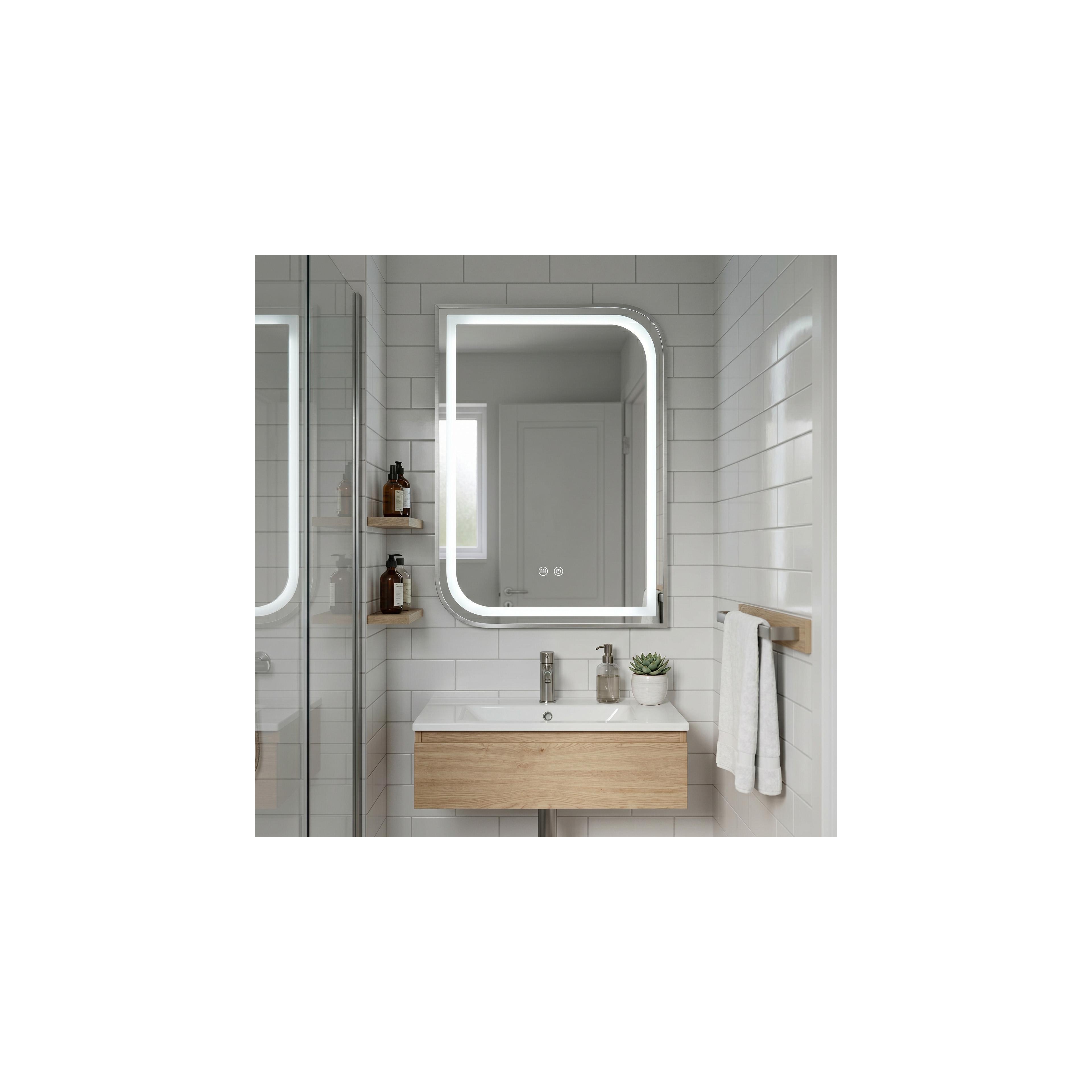 Зеркало LED ZONE 80x60 BRUSH NICKEL