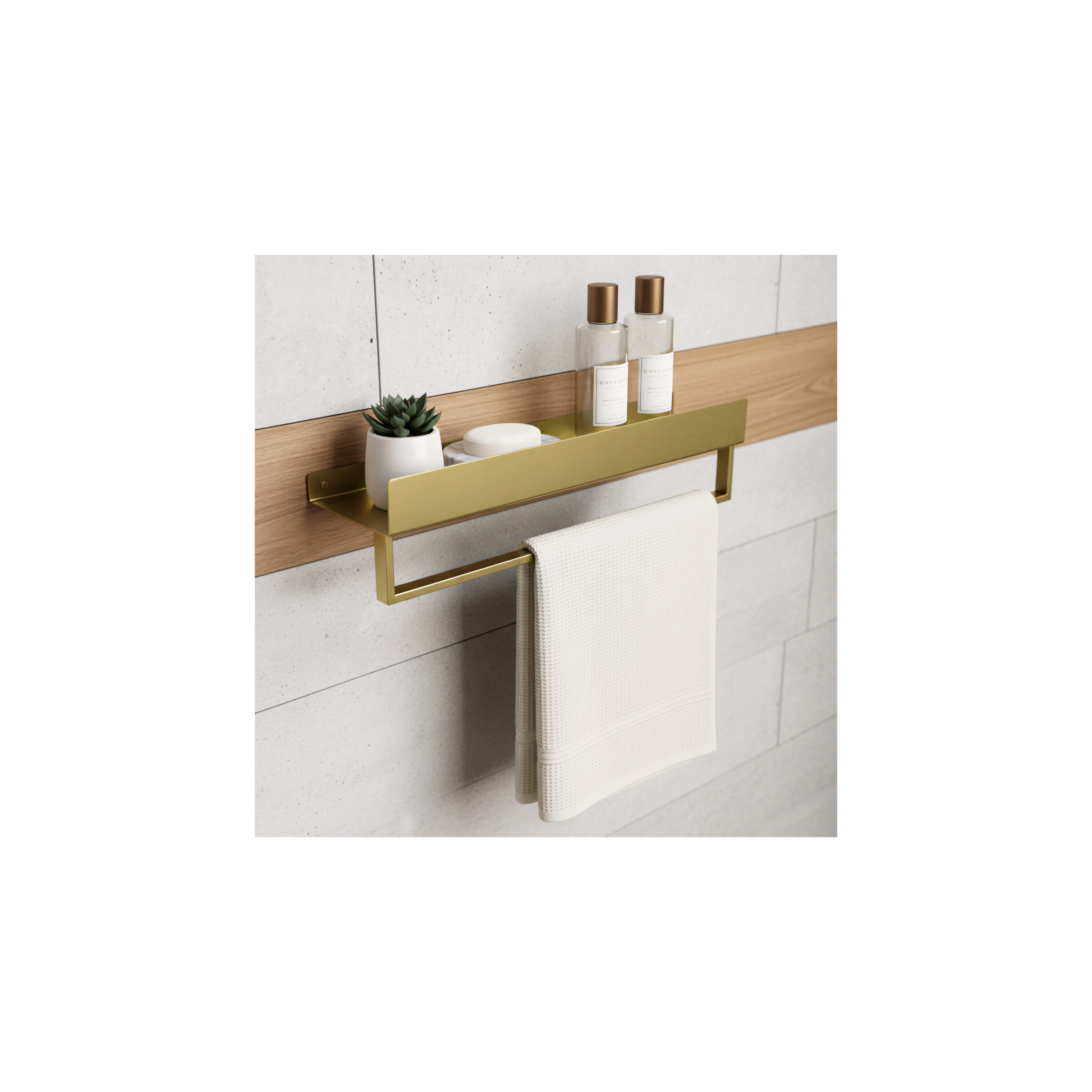 Badezimmerregal SF01 60cm gold brush