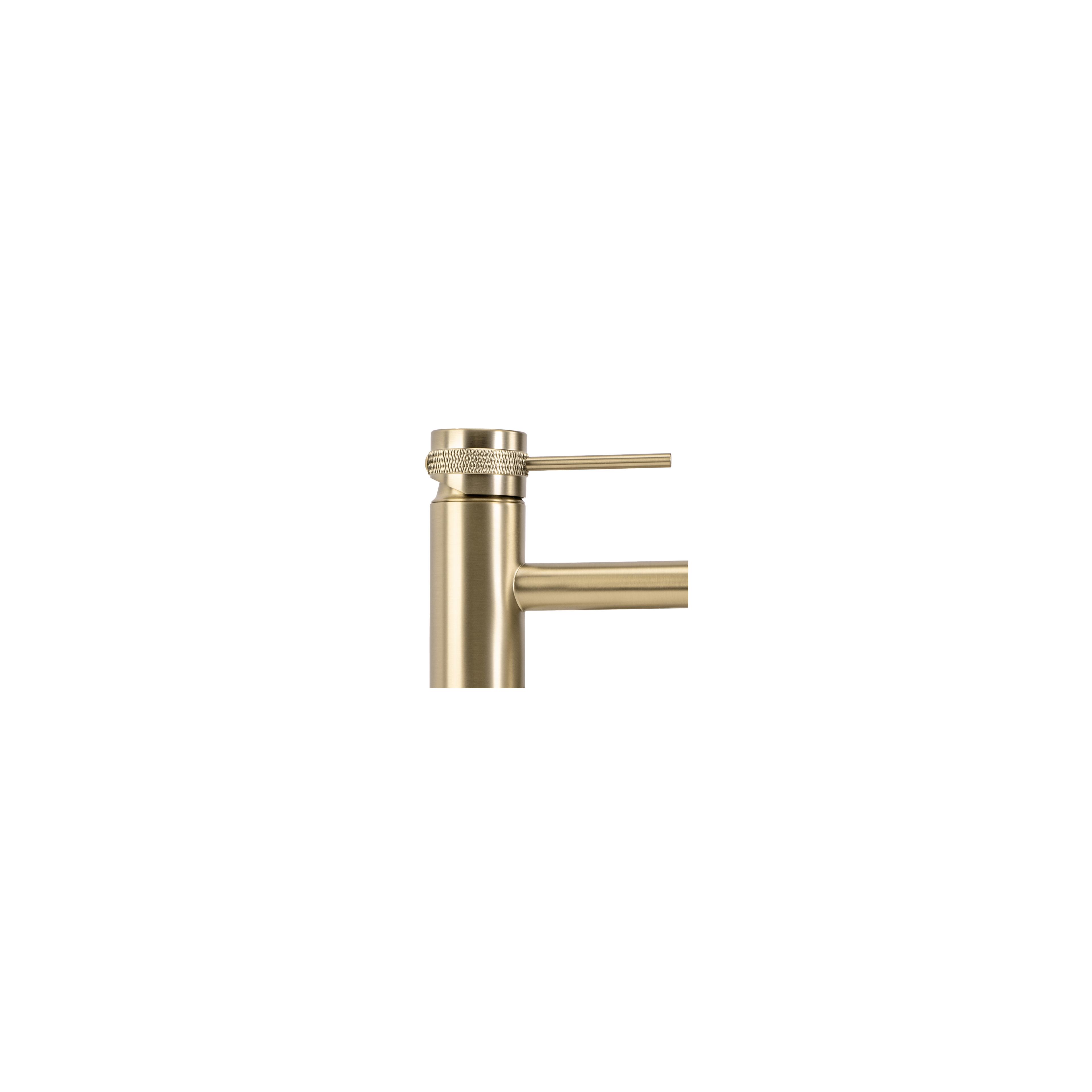Bathroom faucet Rea Lungo Grip Brush Gold high