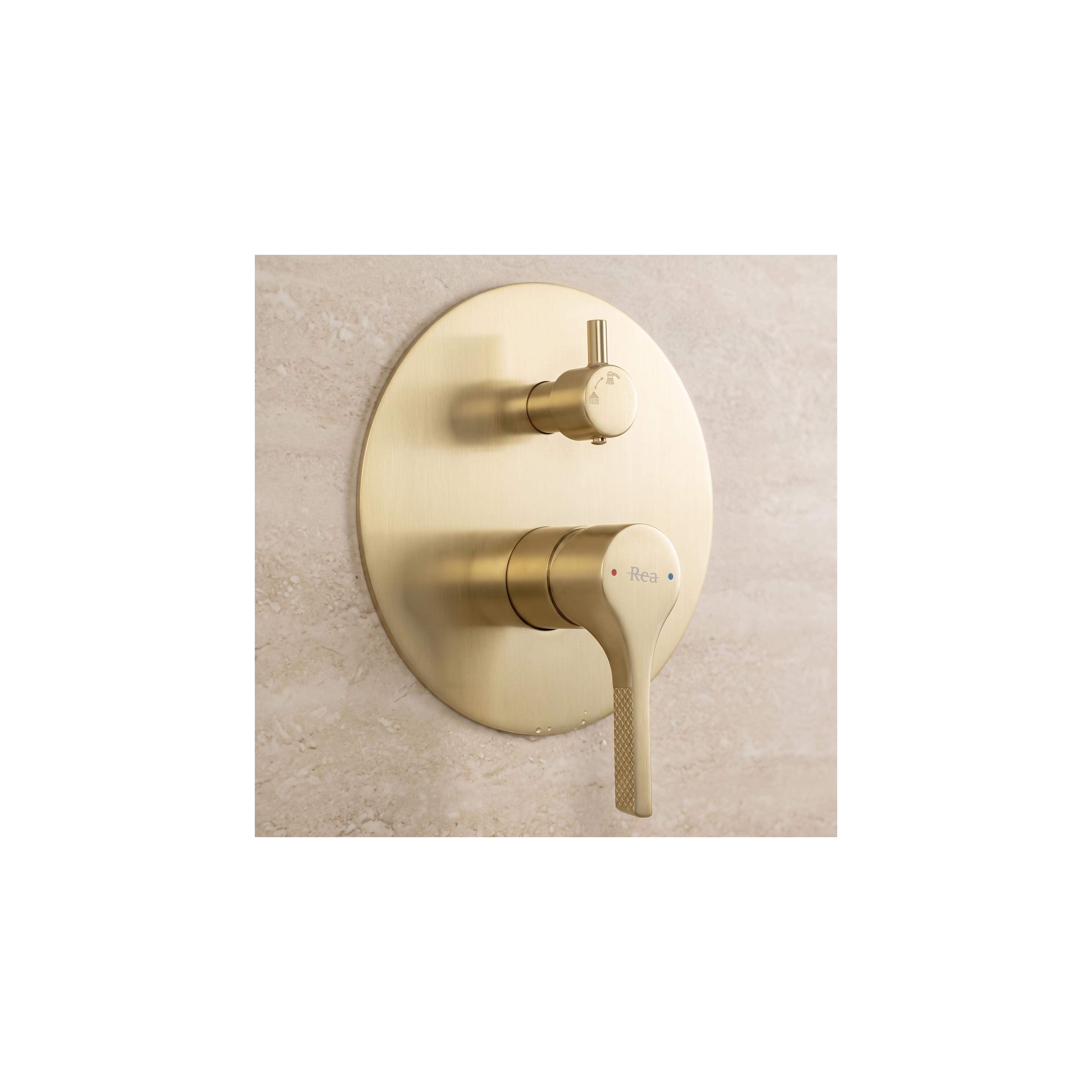 Unterputz Duschset Rea Maxim Brush Gold + BOX