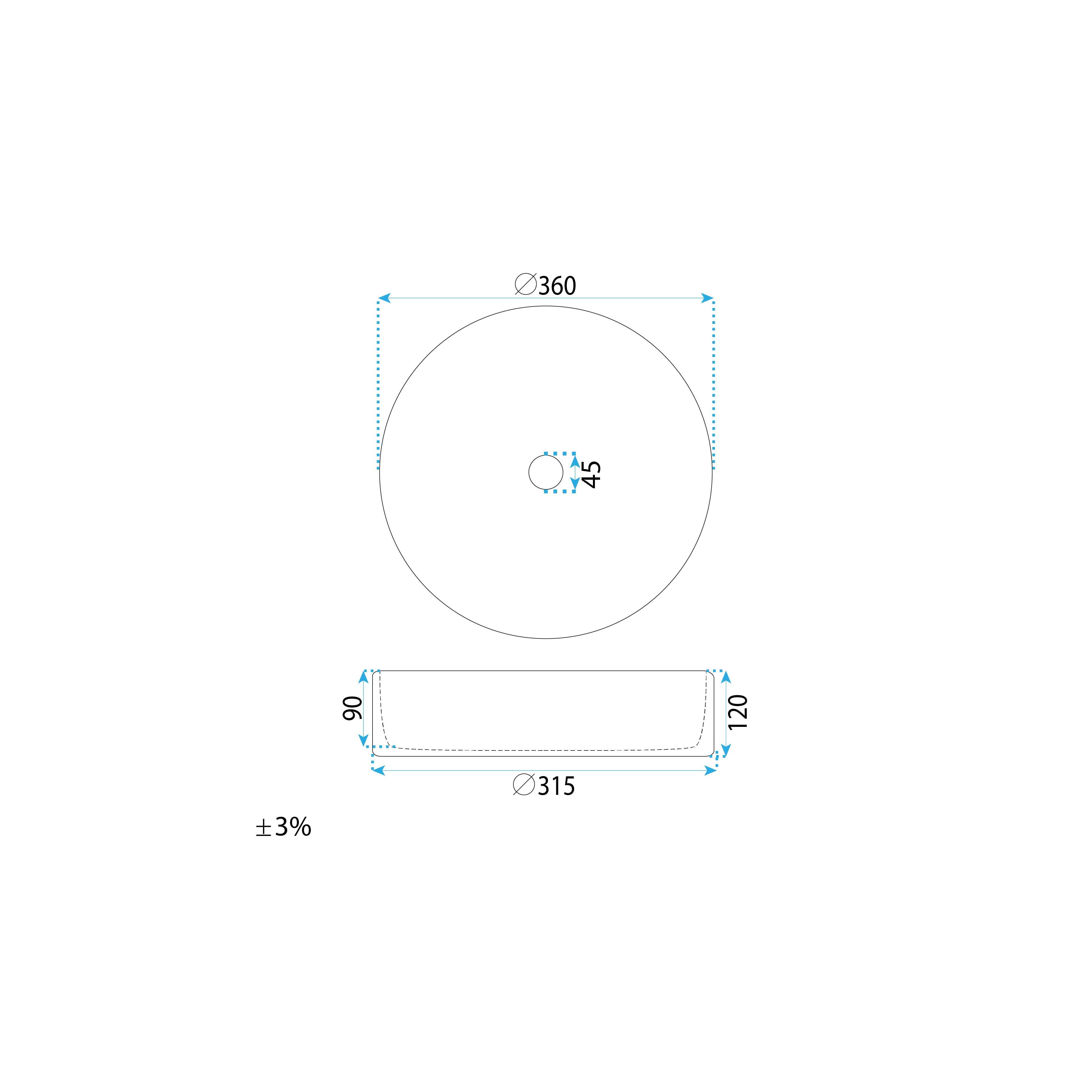Countertop Basin Rea Stefania