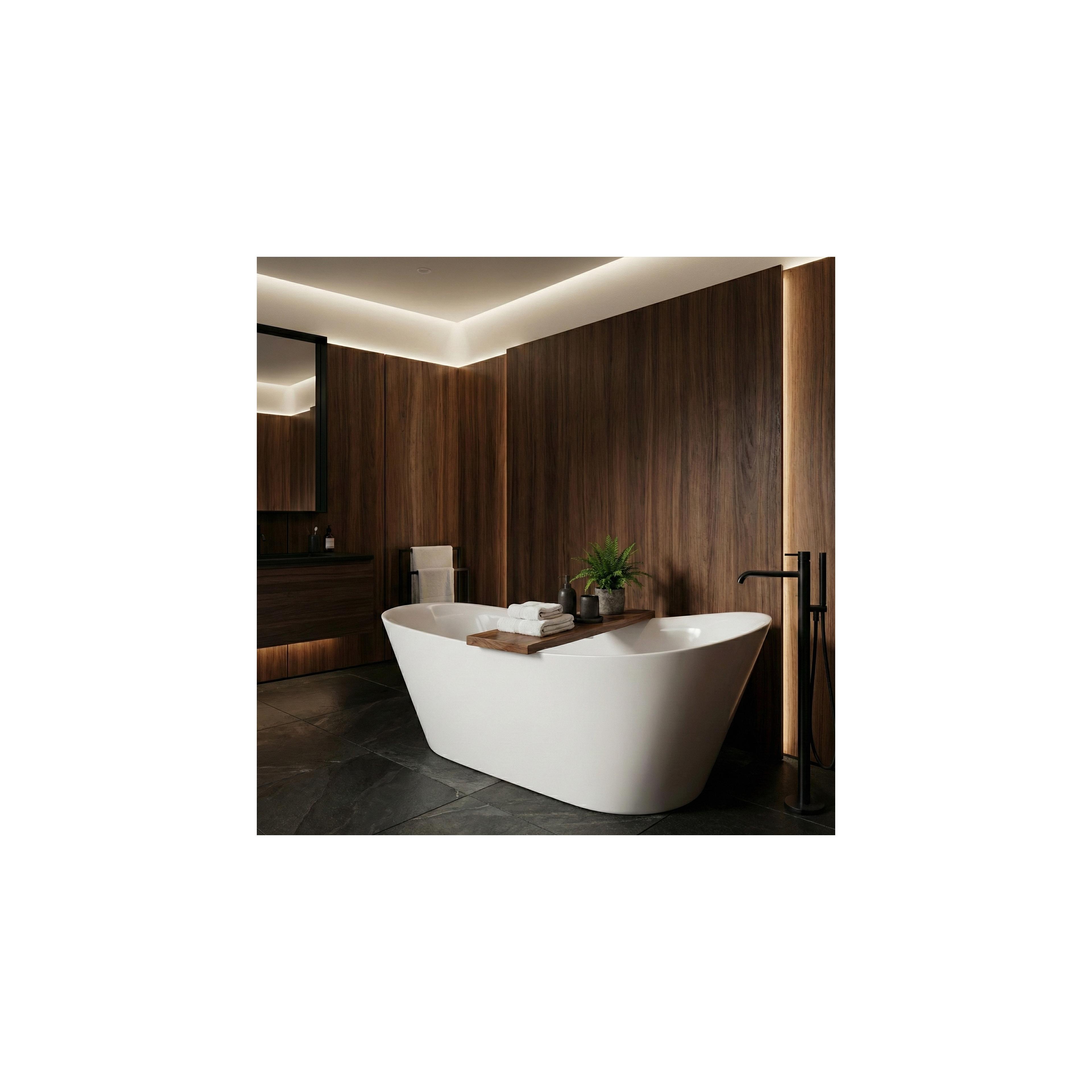 Freistehende Acrylbadewanne Lusso Slim 170
