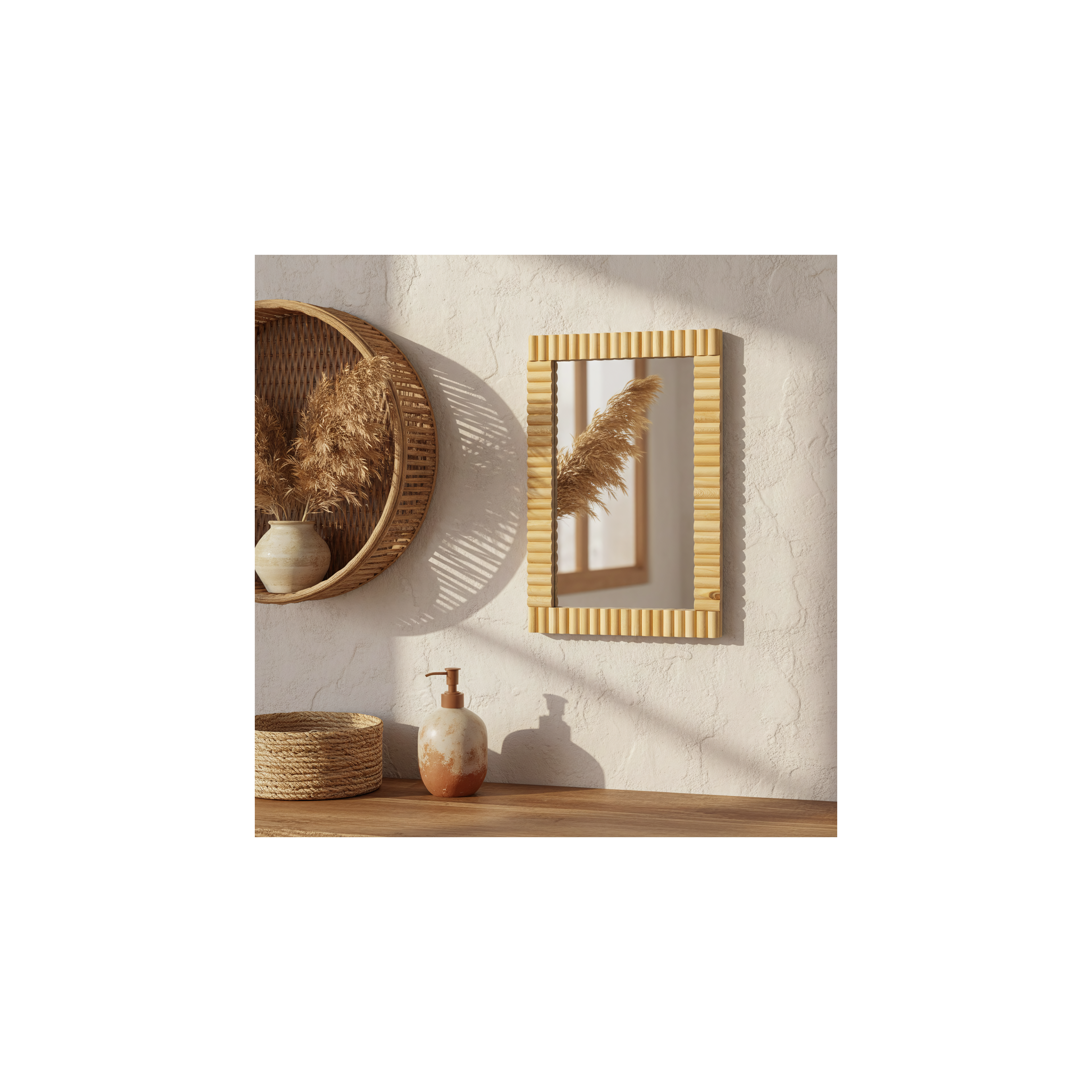 Boho-Wandspiegel 55CM KLNA-MR01