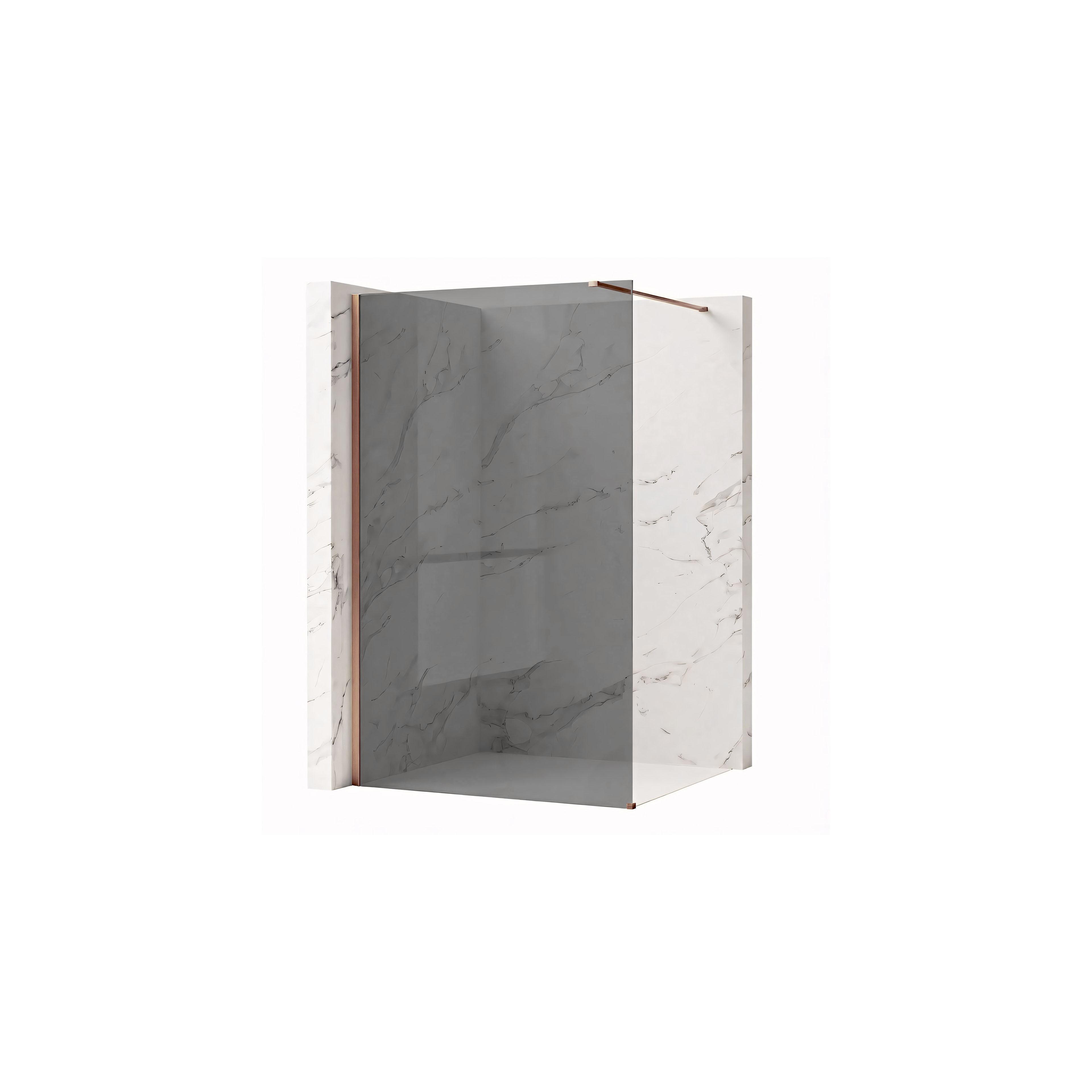 Duschwand Rea Flexi Grey / Brush Copper 80