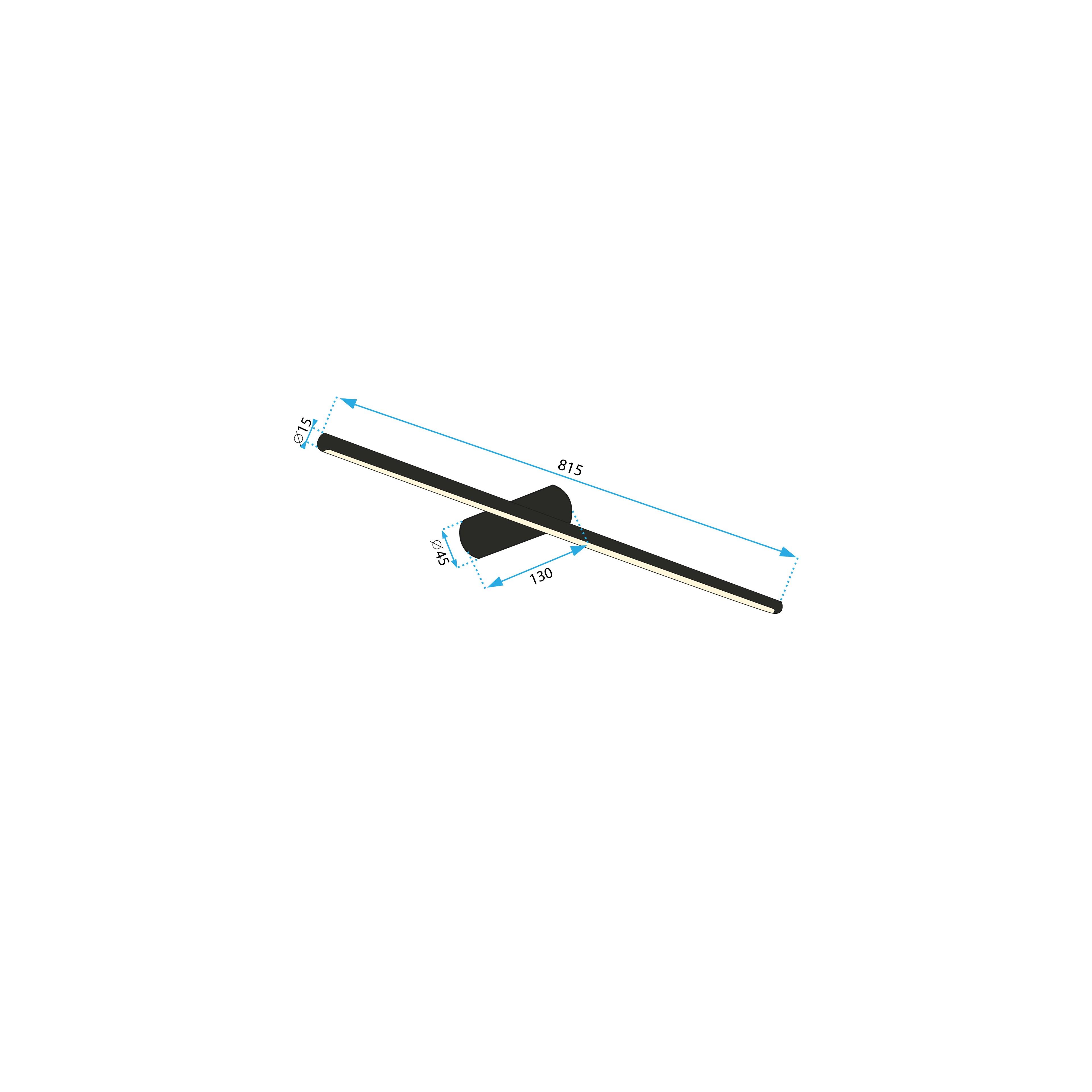 Zidni svijećnjak LED 80CM APP1346-W GOLD
