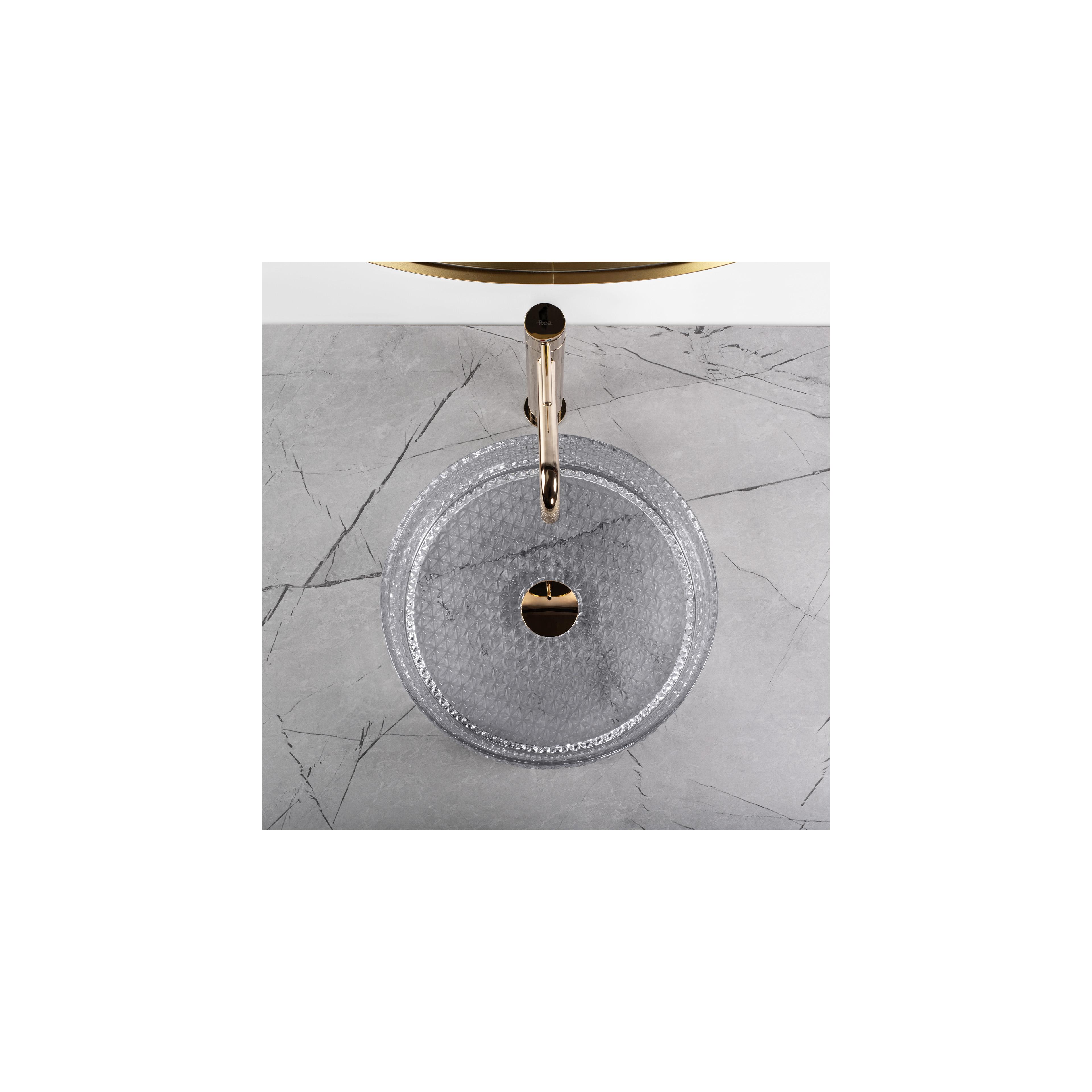 Aufsatzwaschbecken Rea Cristal Light Grey
