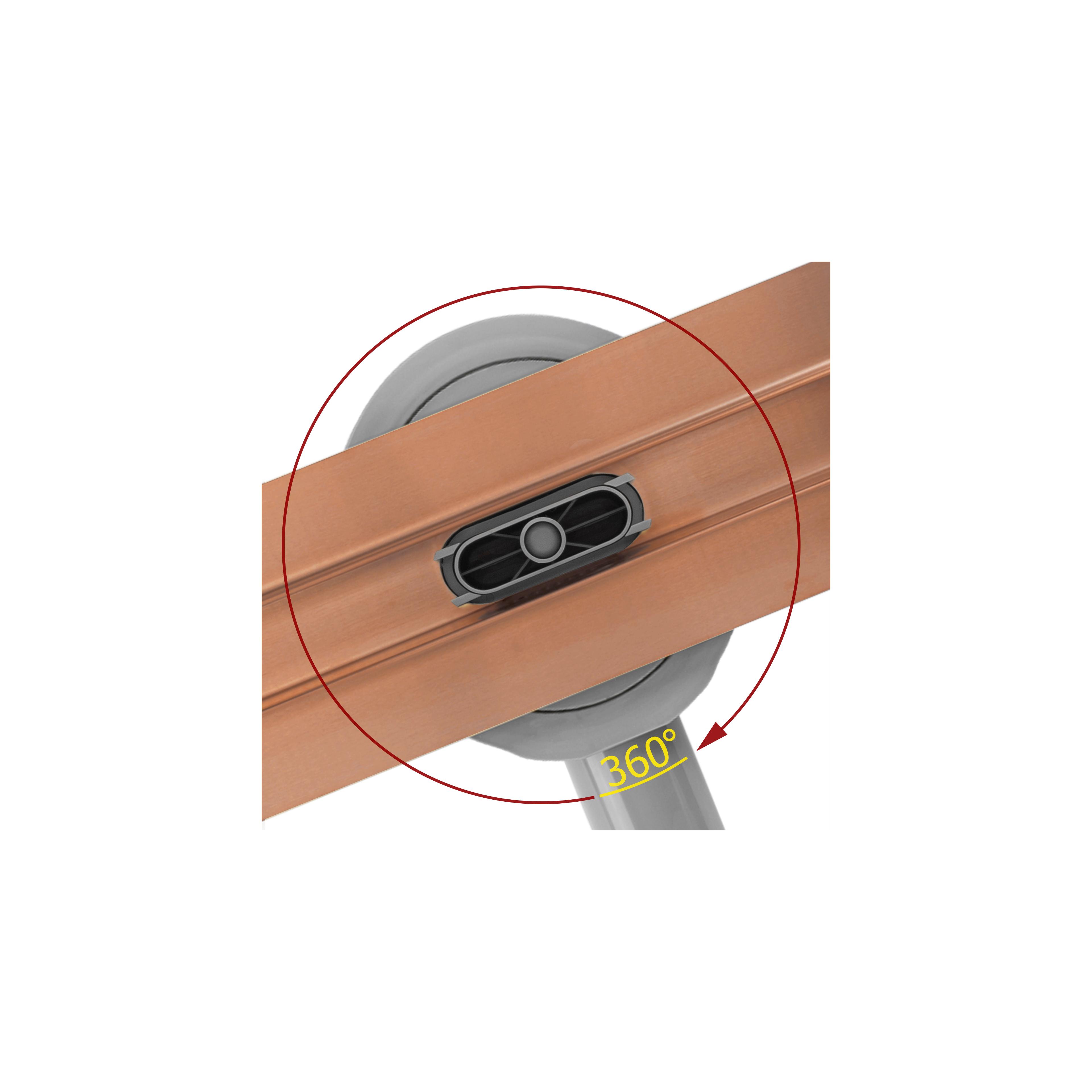 Linear drainage REA Neox Slim pro Brushed Copper 90