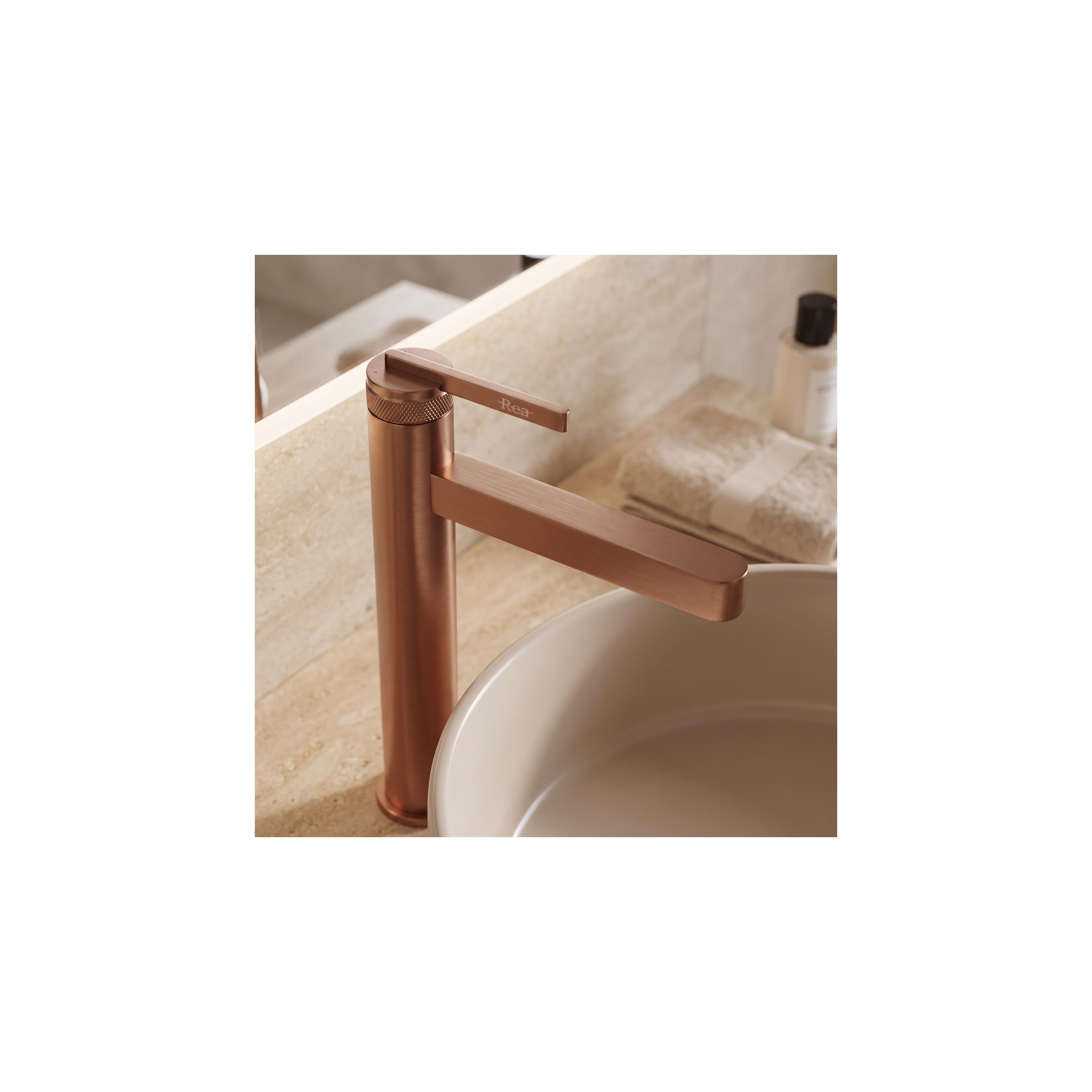 Bathroom faucet Rea Grace Brush Copper High