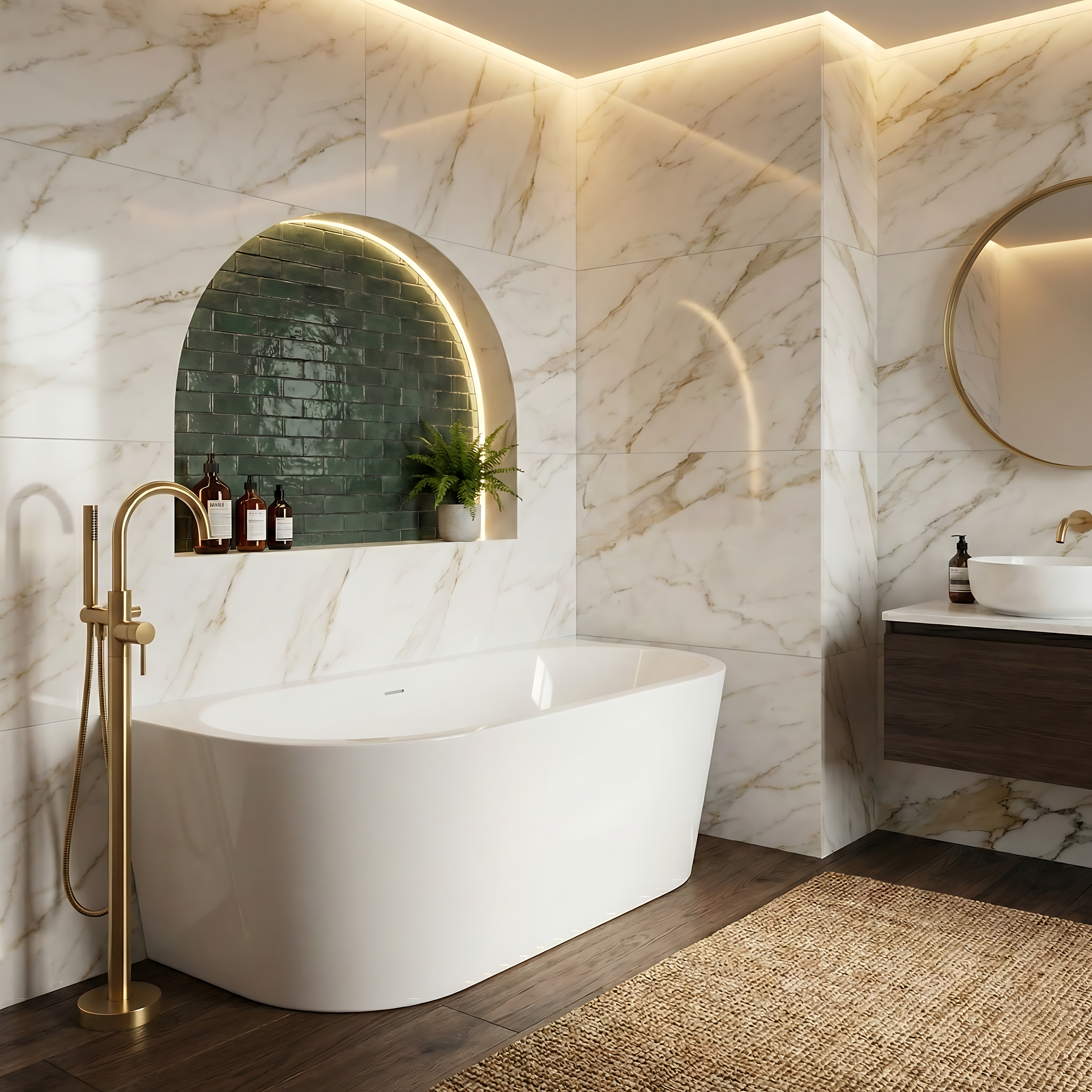 Acryl Wandmontage Badewanne OLIMPIA 150 cm
