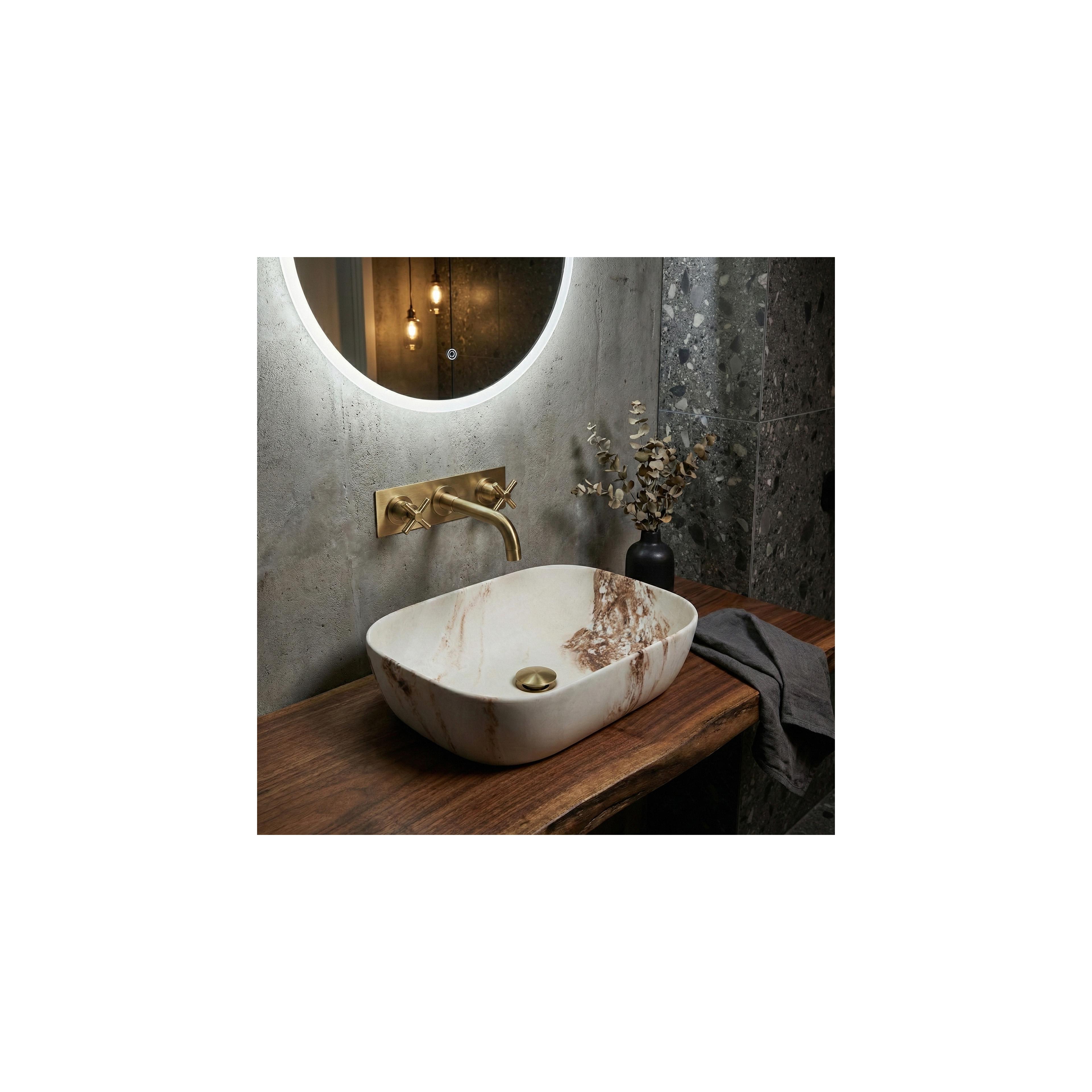 Aufsatzwaschbecken Rea Belinda Marrone Marrone Matt