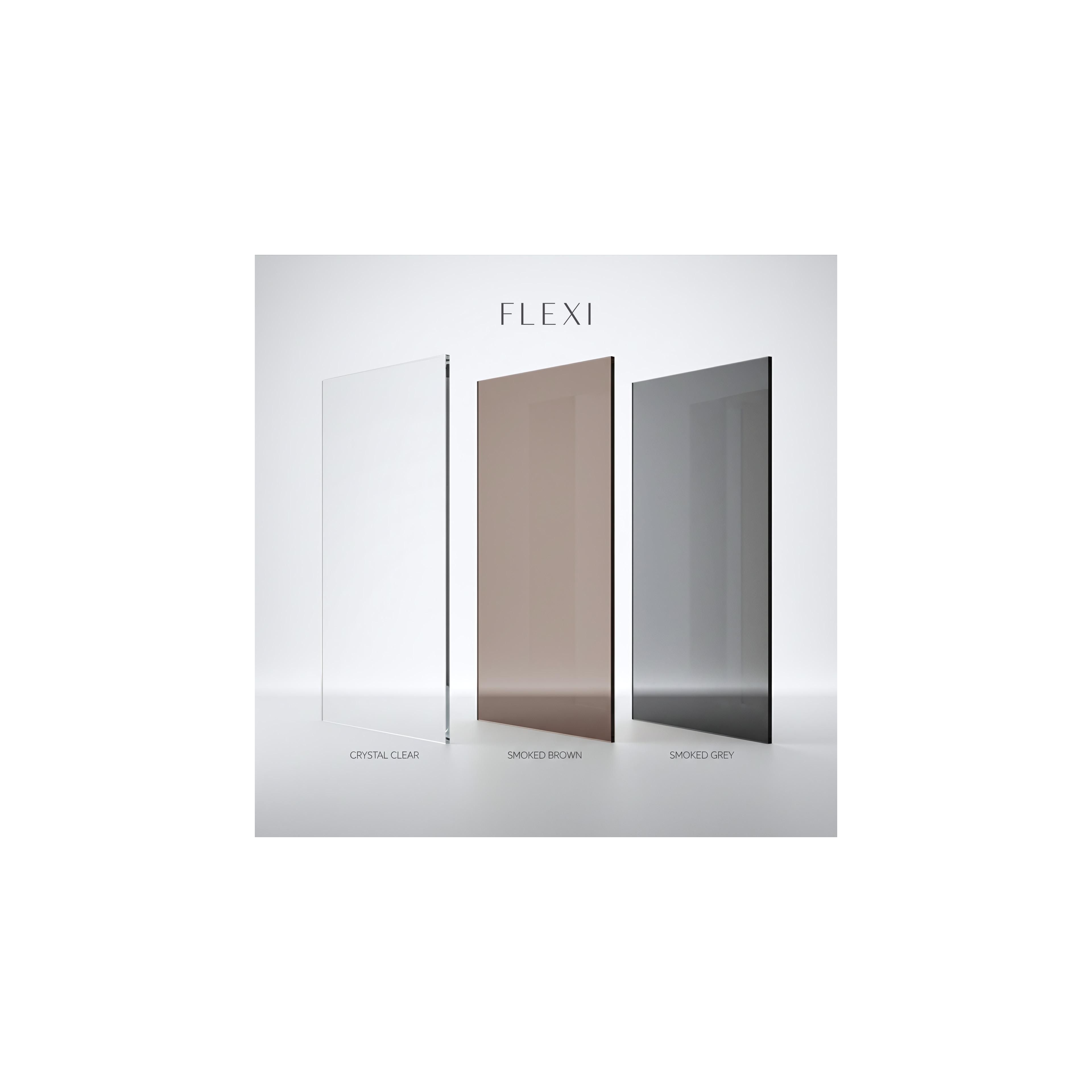 Duschwand Rea Flexi Grey / Brush Gold 80