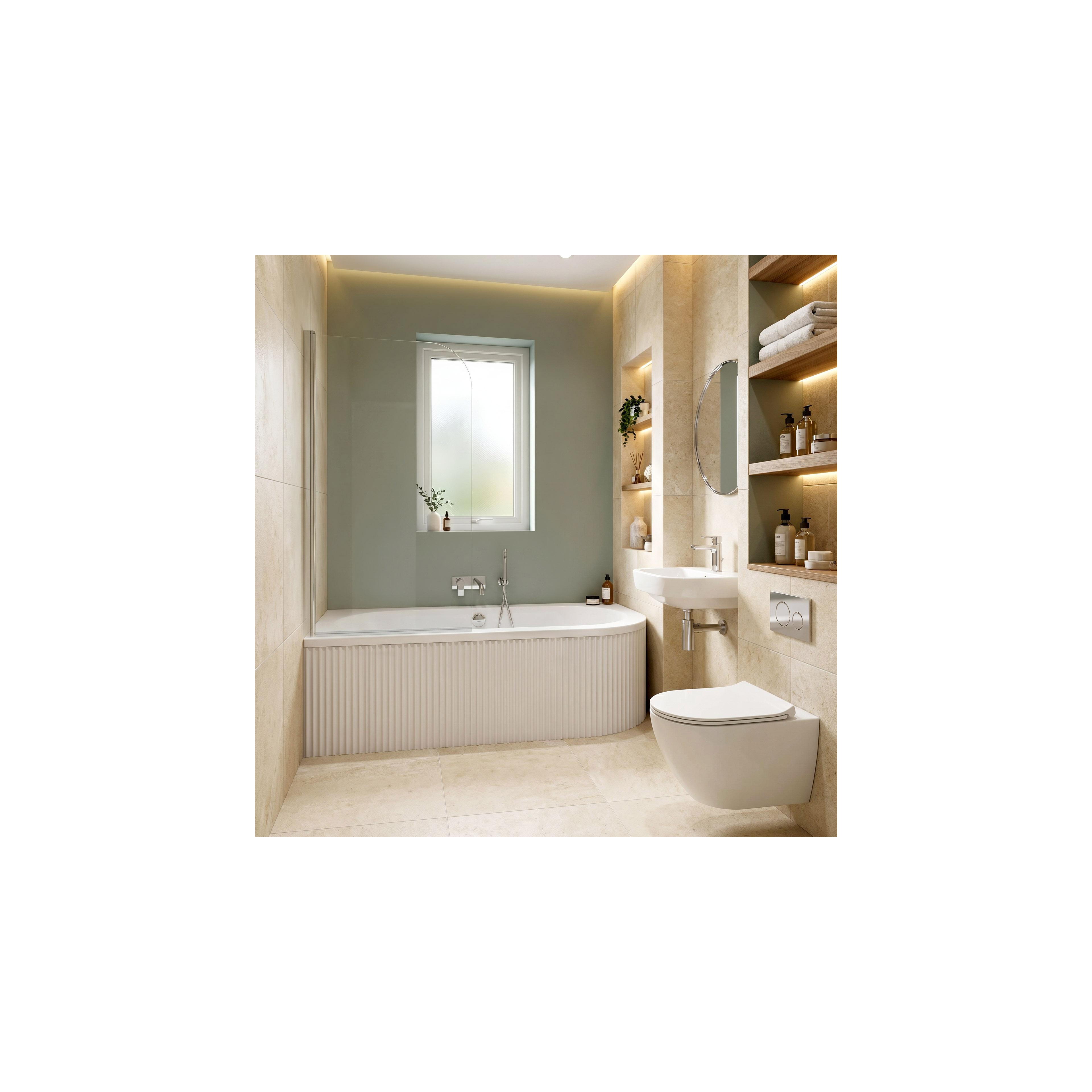 Acryl Eckbadewanne Rea Orion Stripe Left 150cm