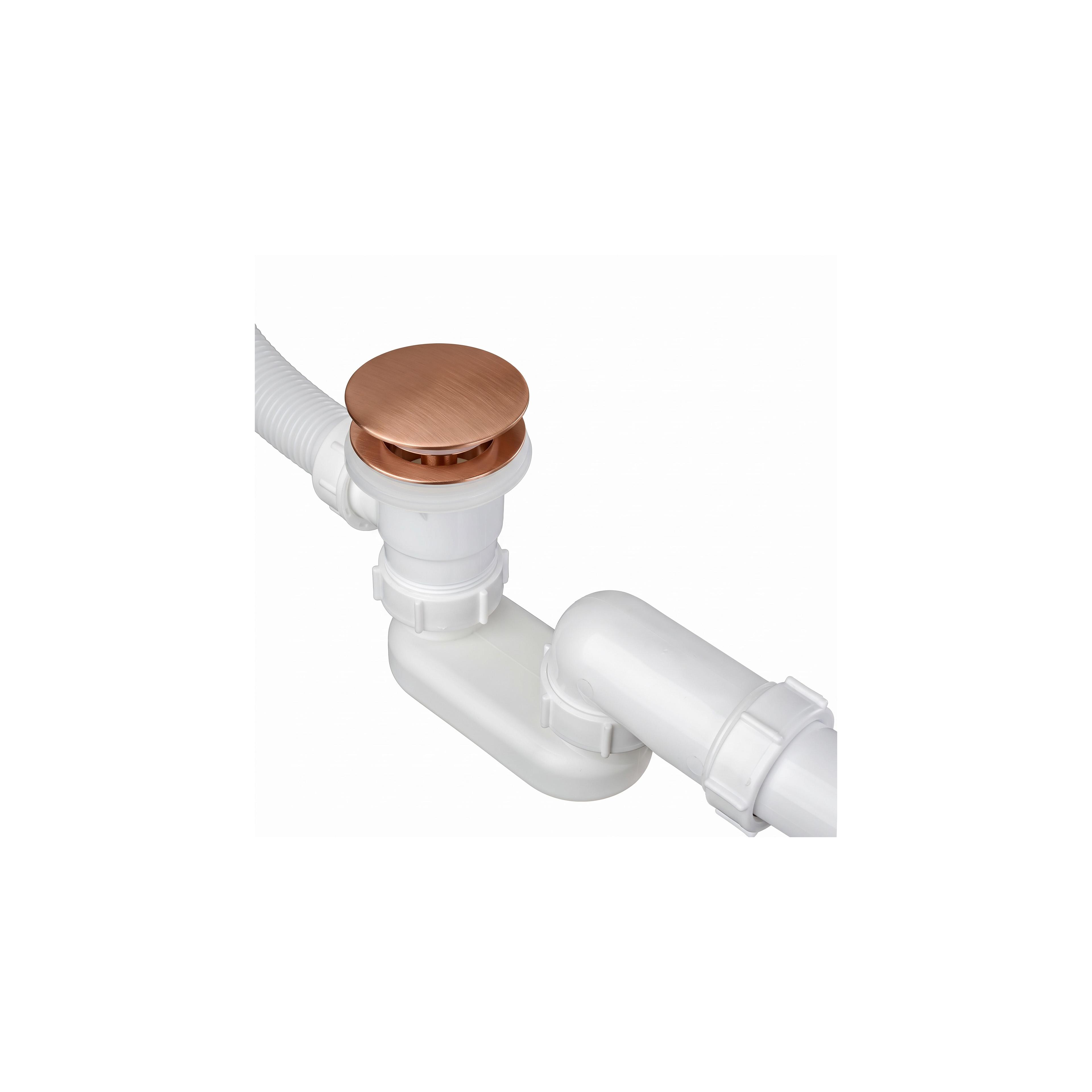 Badewannensiphon Rea mit Klick-Klack-Ablaufventil Brush Gold
