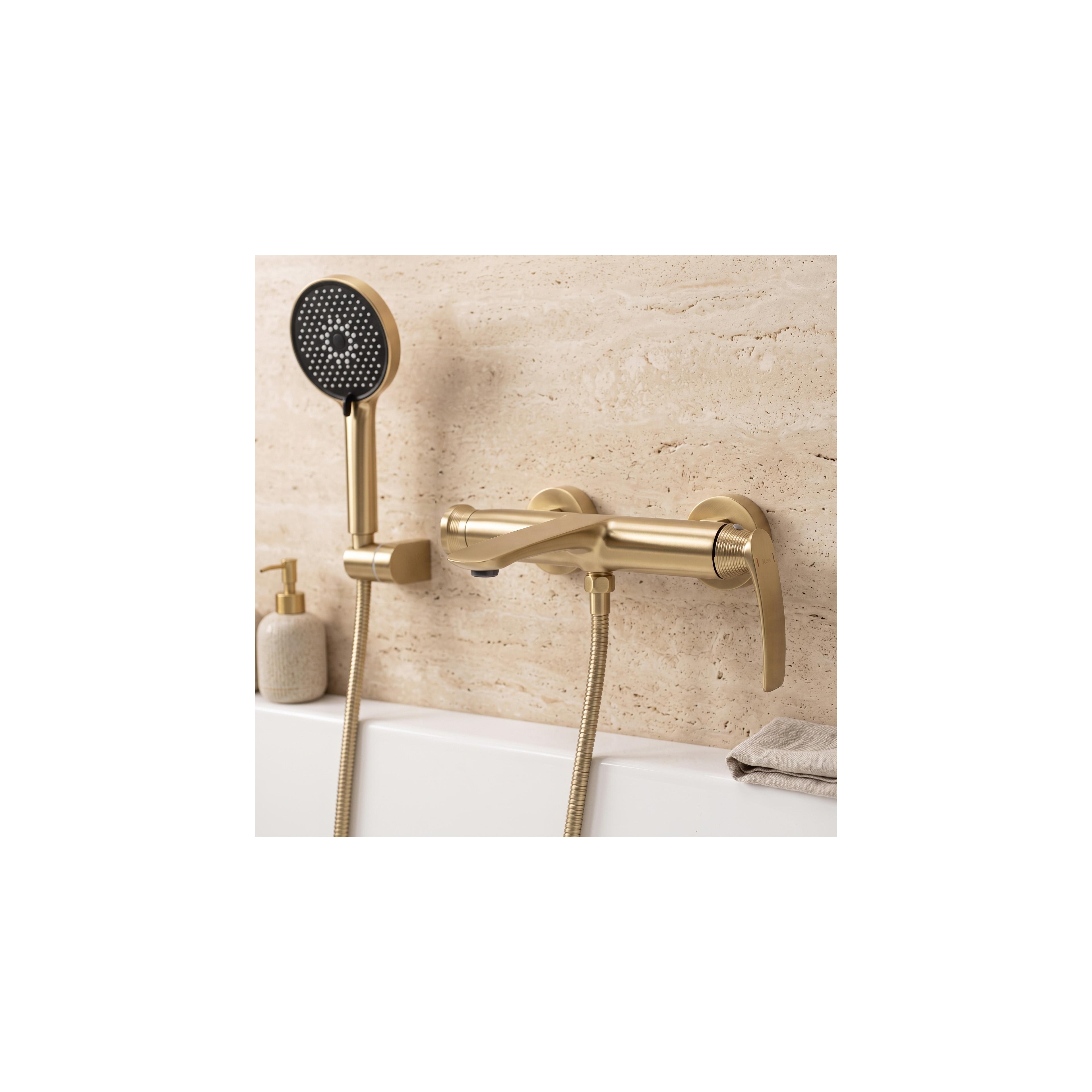 Kylpyammeen sekoitin PREMIUM Rea Como Brush Gold