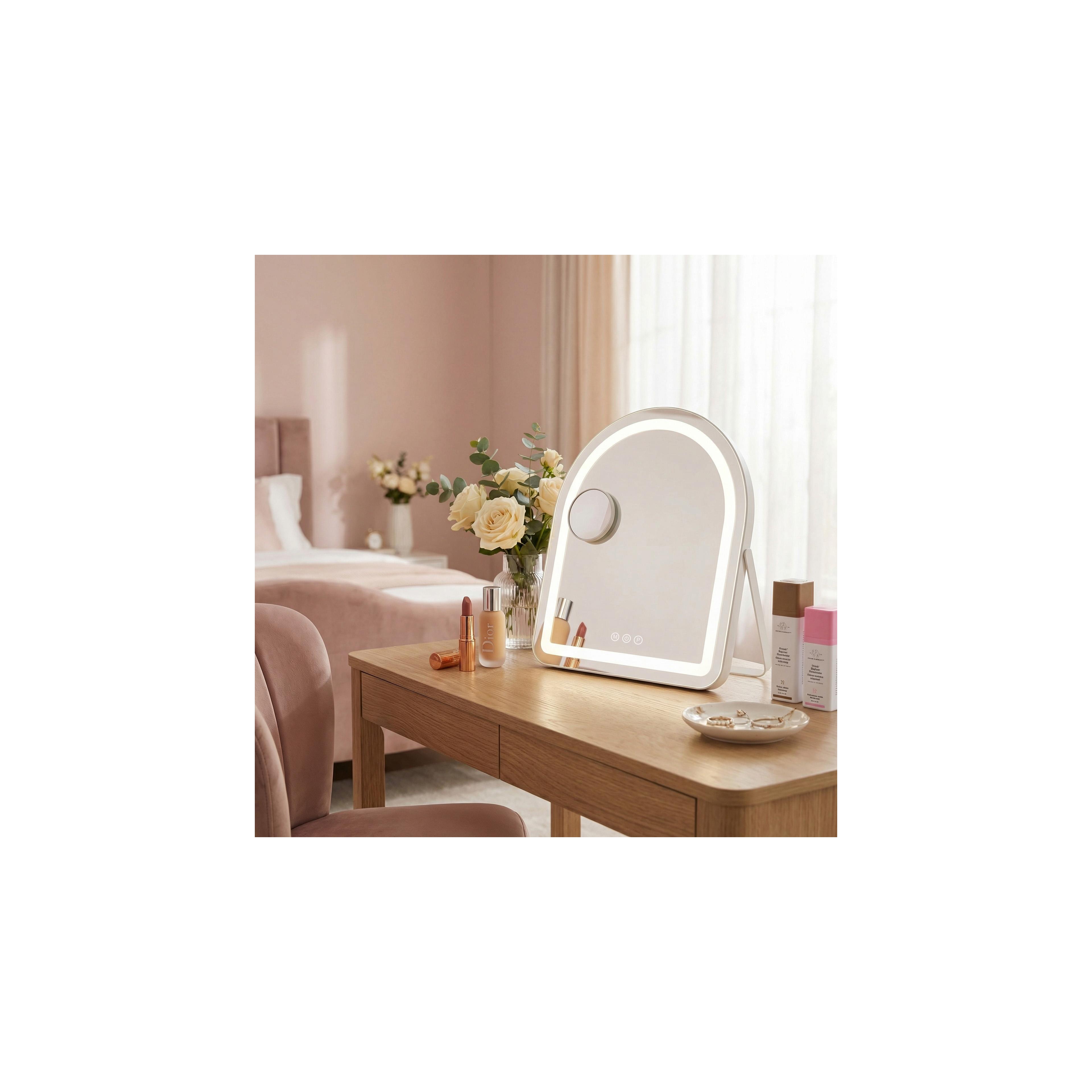 Spiegel LED GLAM White 40x45cm
