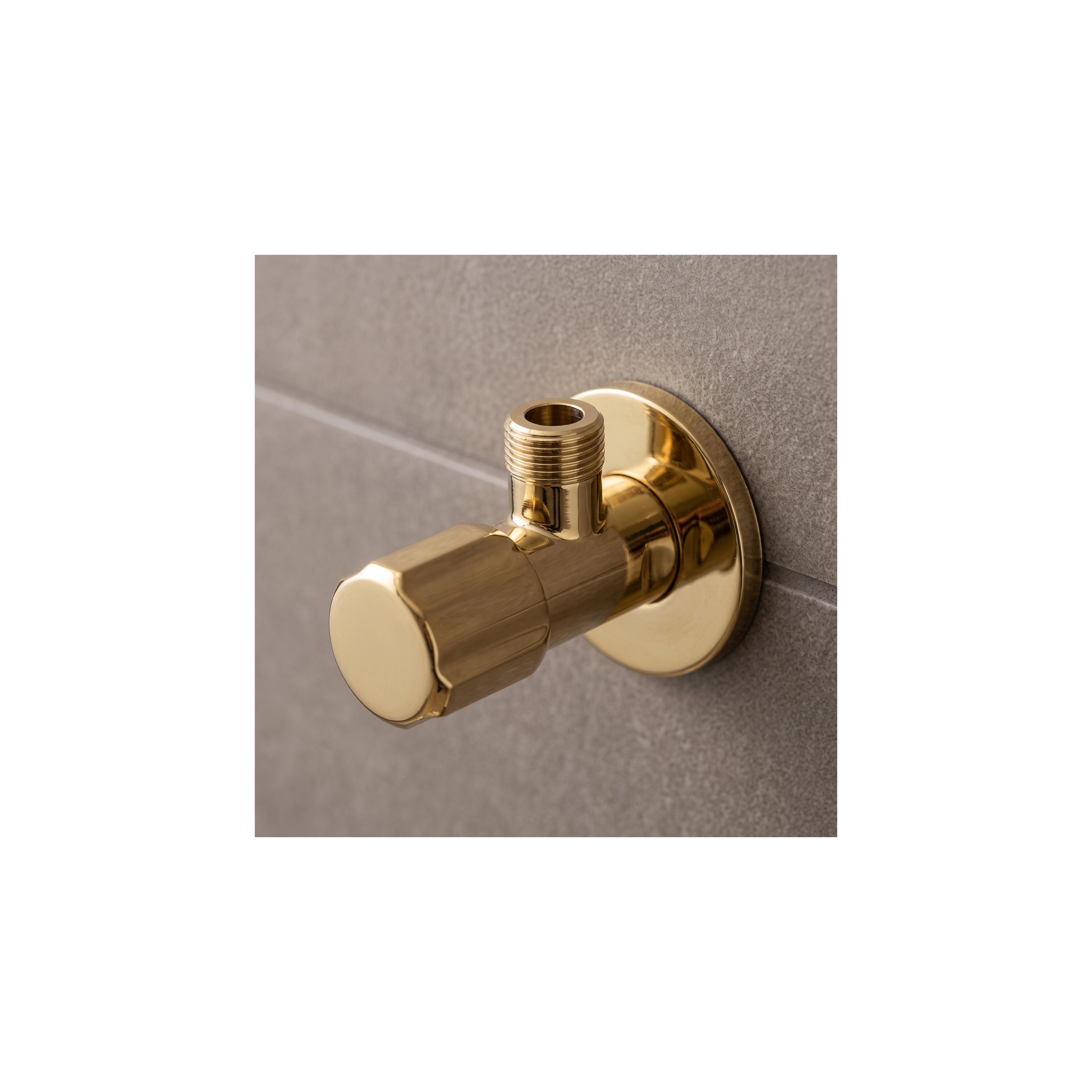 Kotnični ventil 02 1/2" x 3/8" Gold