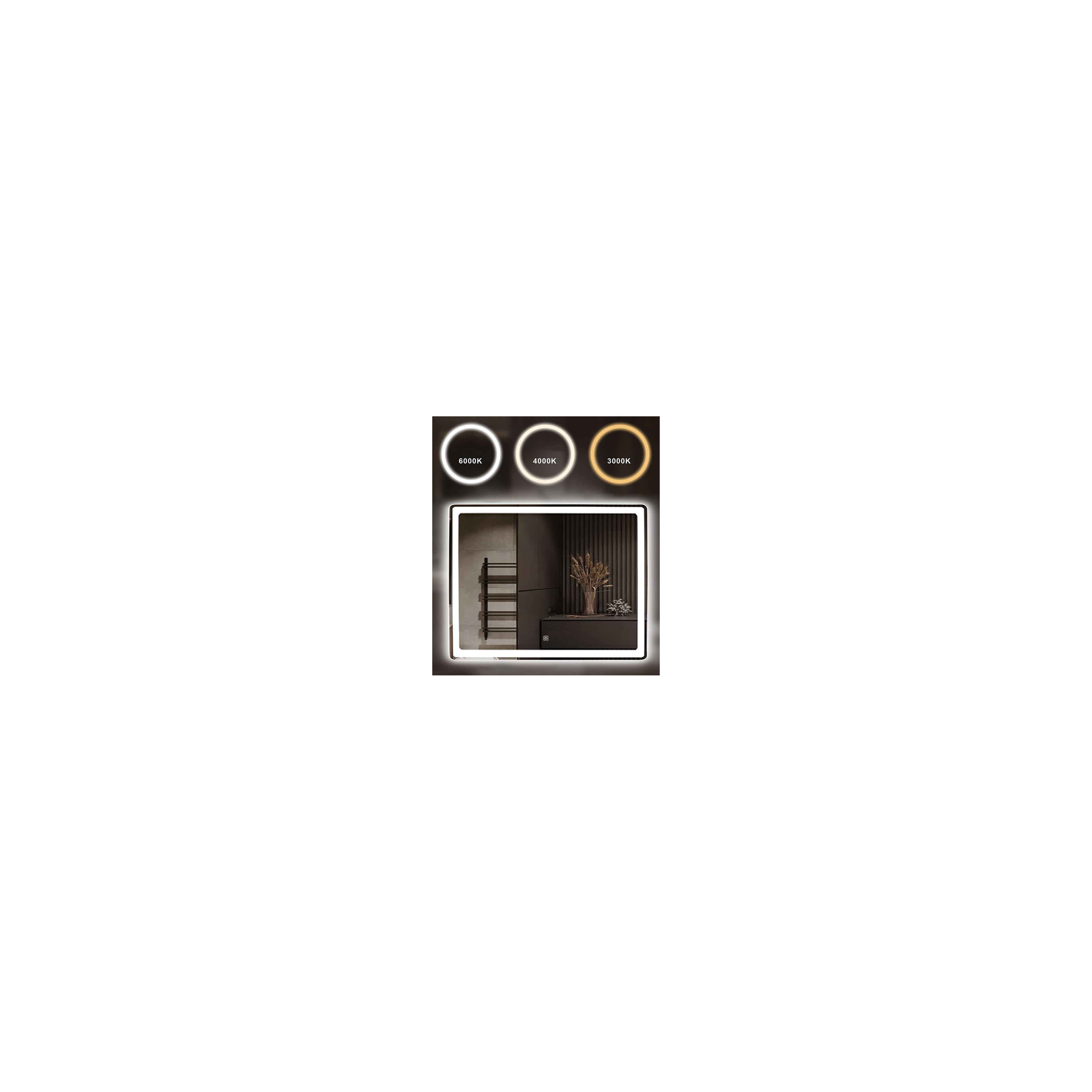 Spiegel LED 80x60cm P10407