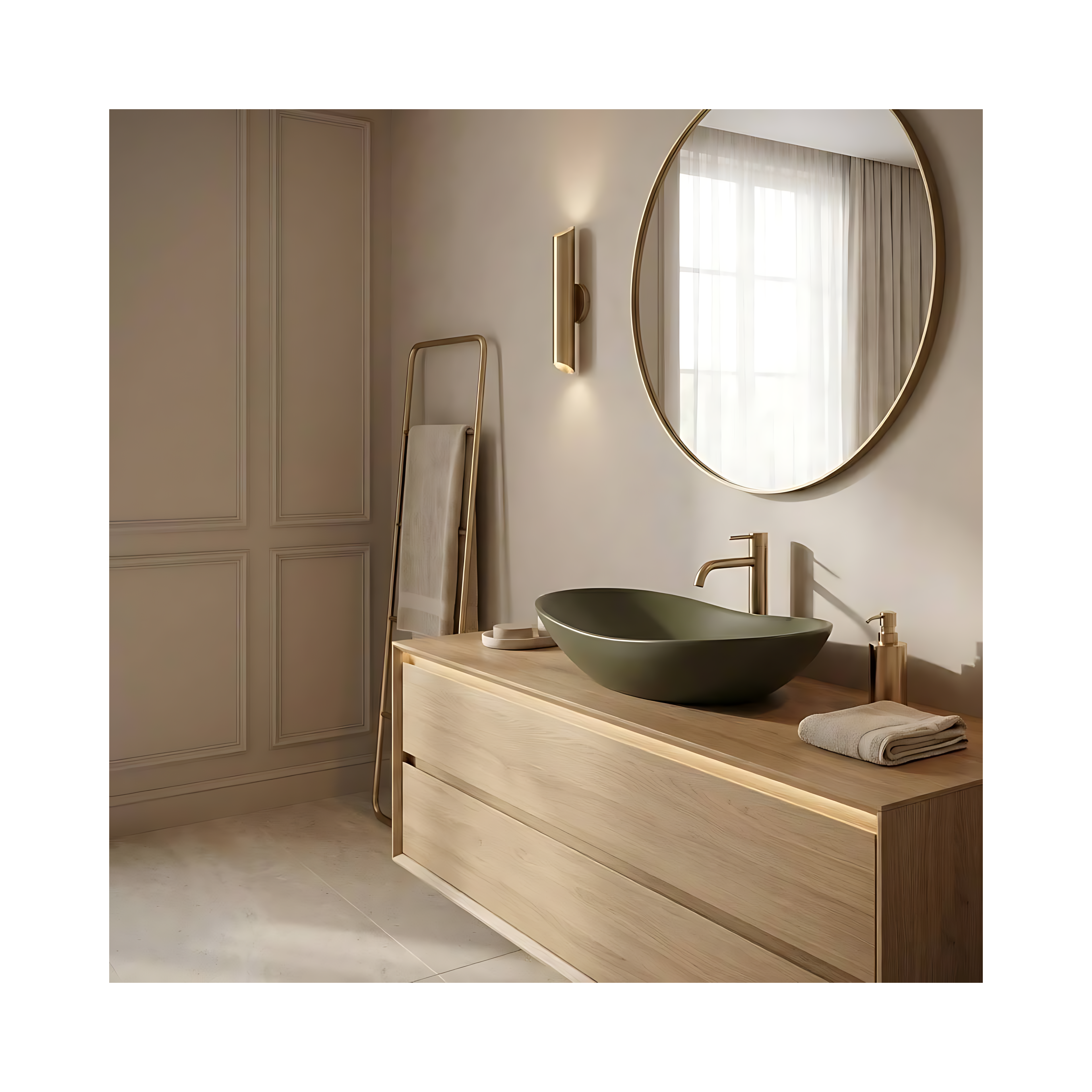 Countertop Basin Rea Royal Olive Matt