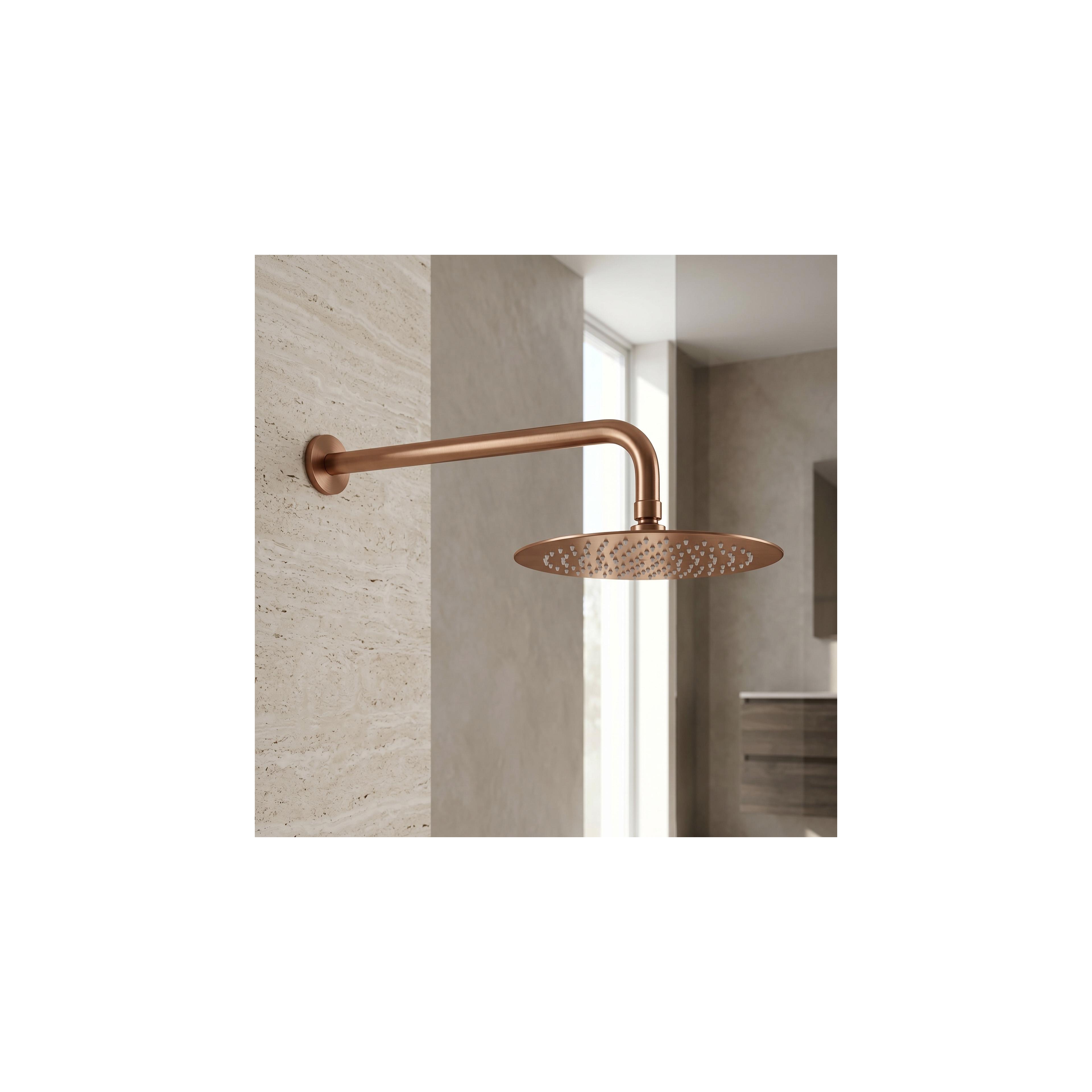 Кръгла душ глава REA JS-P014BRG 25cm Brush Copper