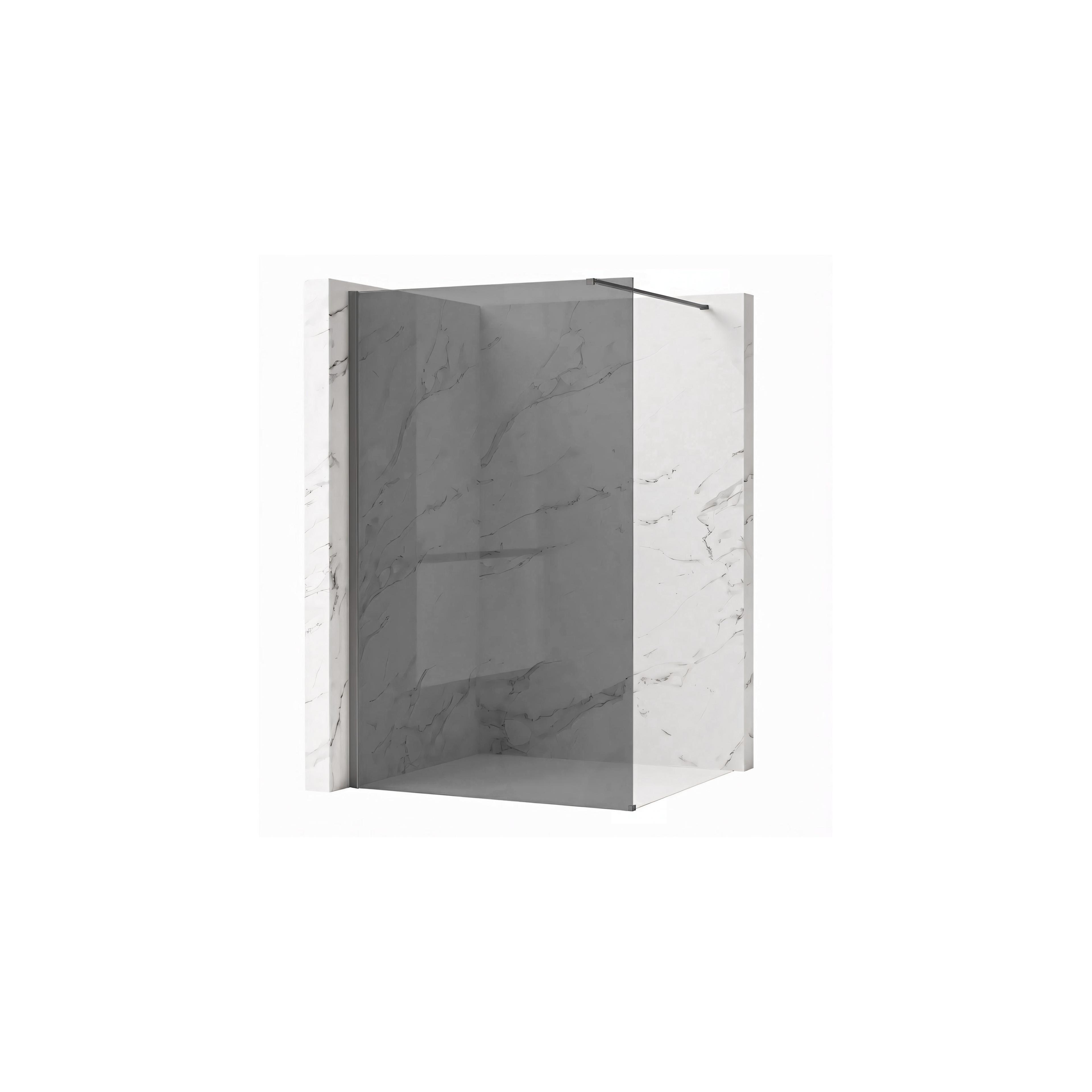 Duschwand Rea Flexi Grey / Titan 80
